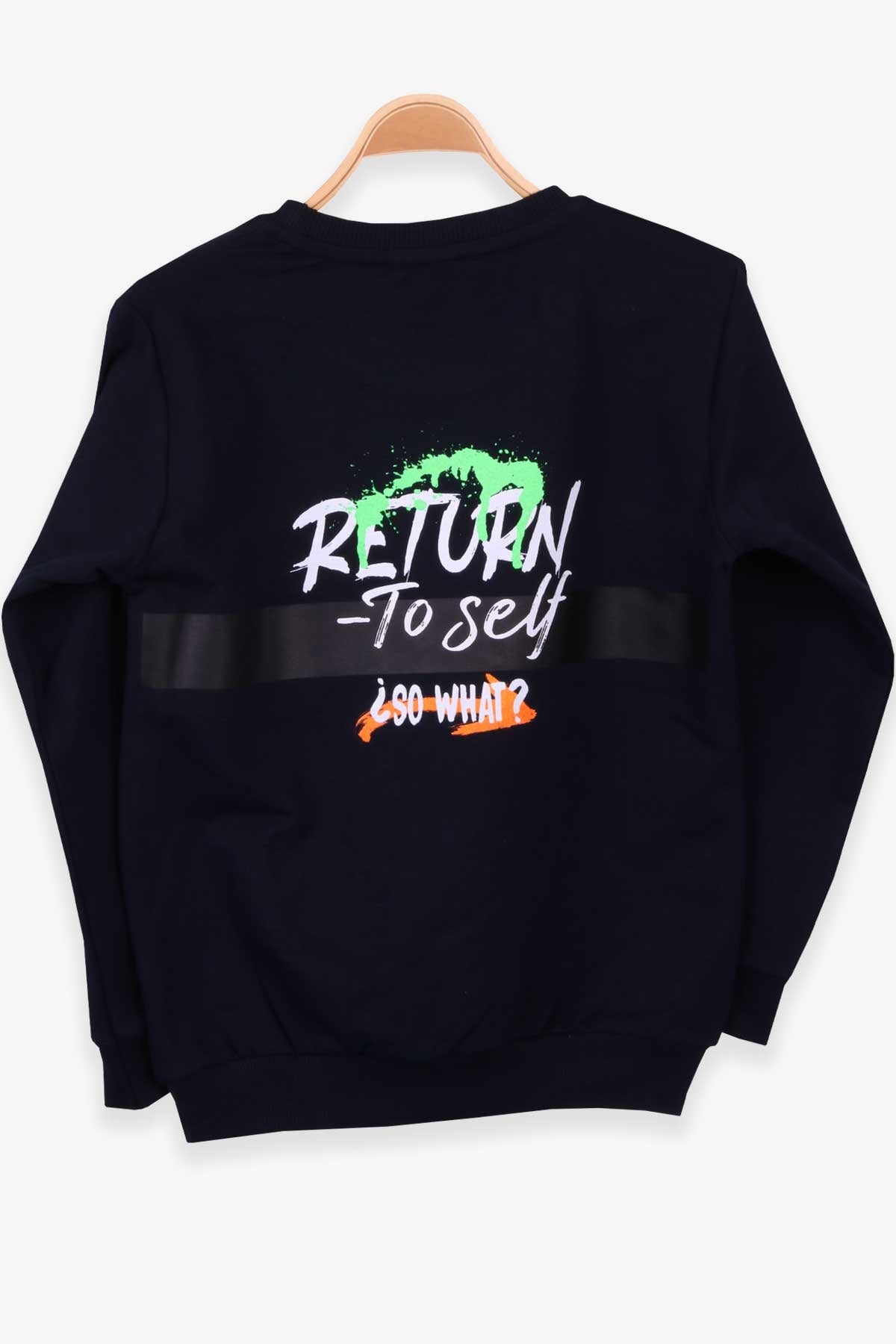 Breeze Erkek Çocuk Sweatshirt Baskılı Lacivert (8-14 Yaş)