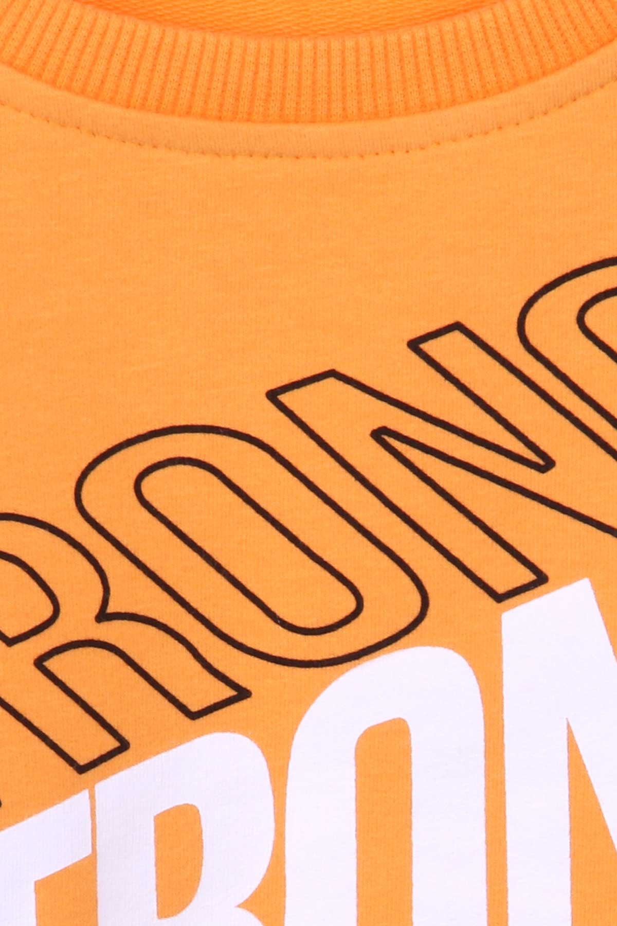 Breeze Erkek Çocuk Sweatshirt Baskılı Hardal Sarı (8-14 Yaş)