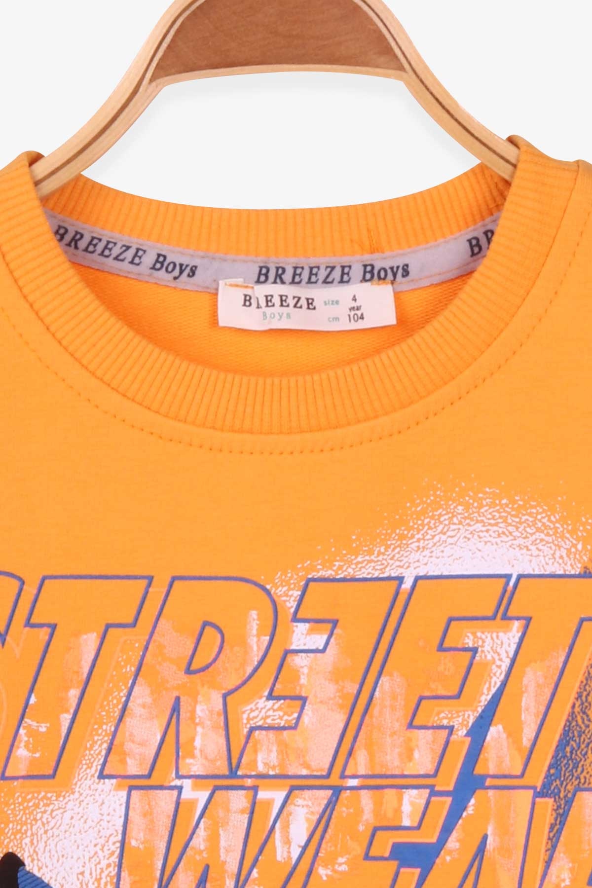 Breeze Erkek Çocuk Sweatshirt Baskılı Hardal Sarı (4-8 Yaş)