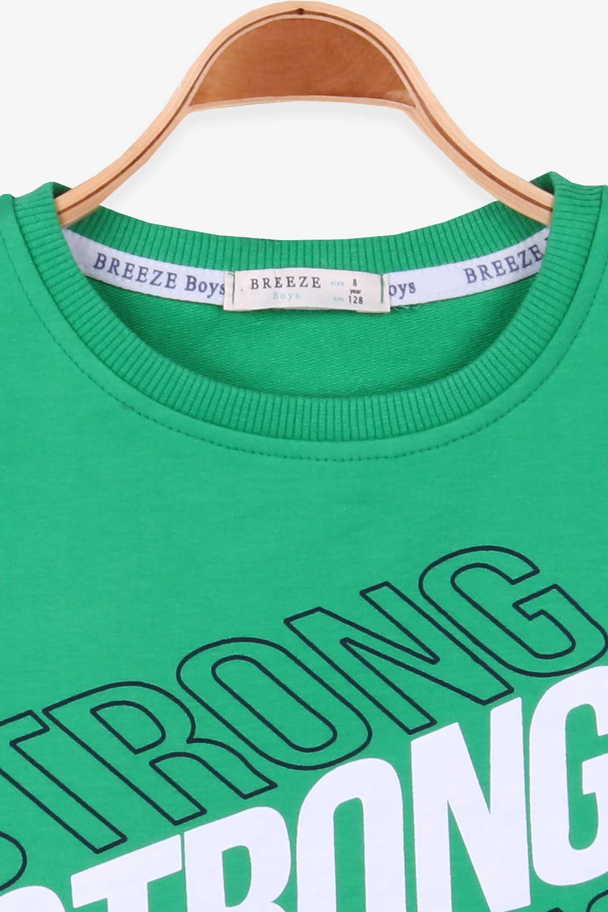 Breeze Erkek Çocuk Sweatshirt Baskılı Yeşil (8-14 Yaş)