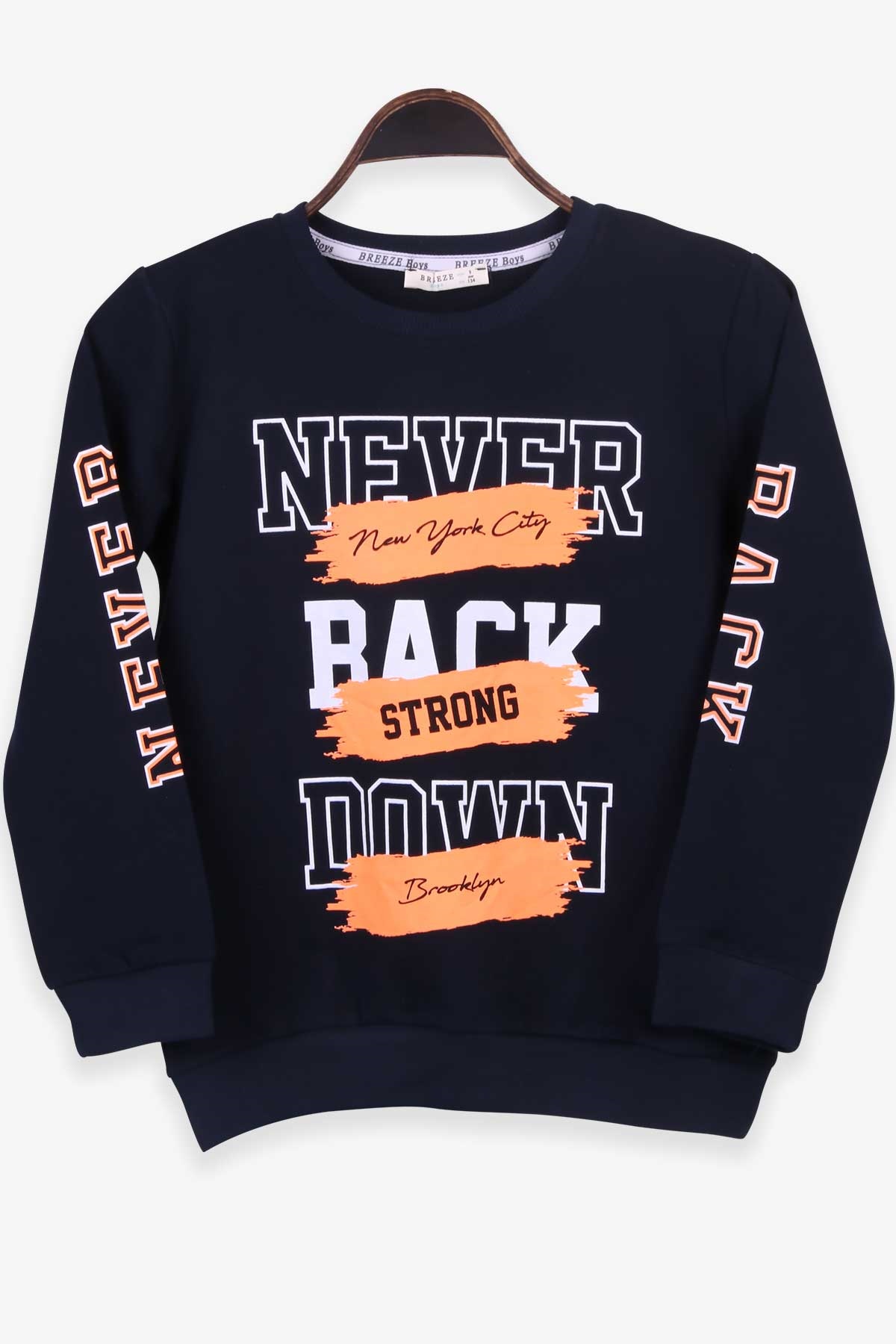 Breeze Erkek Çocuk Sweatshirt Baskılı Lacivert (9-14 Yaş)