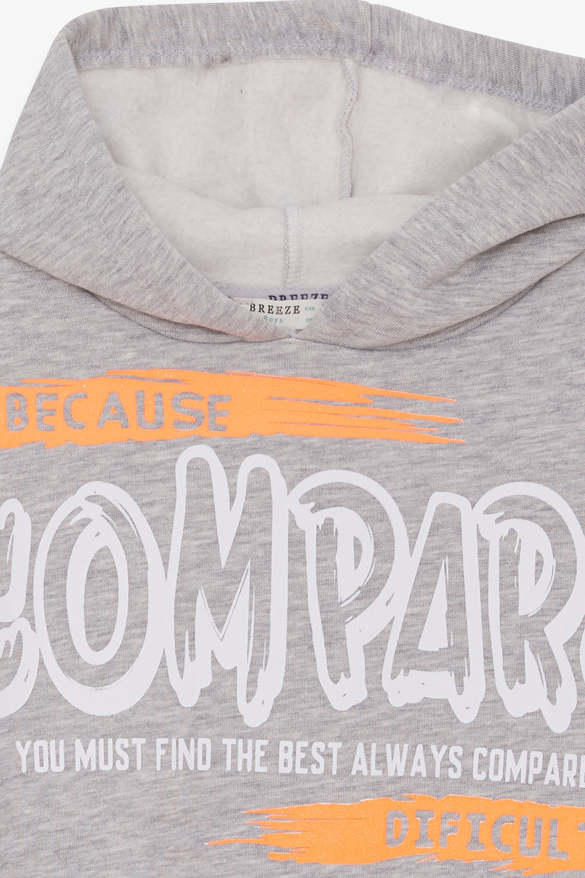 Breeze Erkek Çocuk Sweatshirt Baskılı Gri Melanj (10-14 Yaş)
