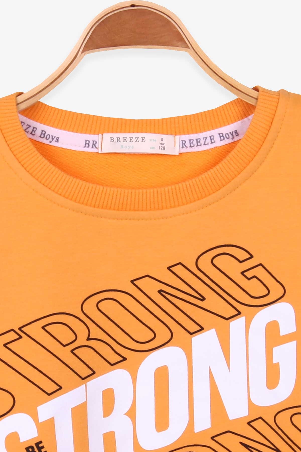 Breeze Erkek Çocuk Sweatshirt Baskılı Hardal Sarı (8-14 Yaş)