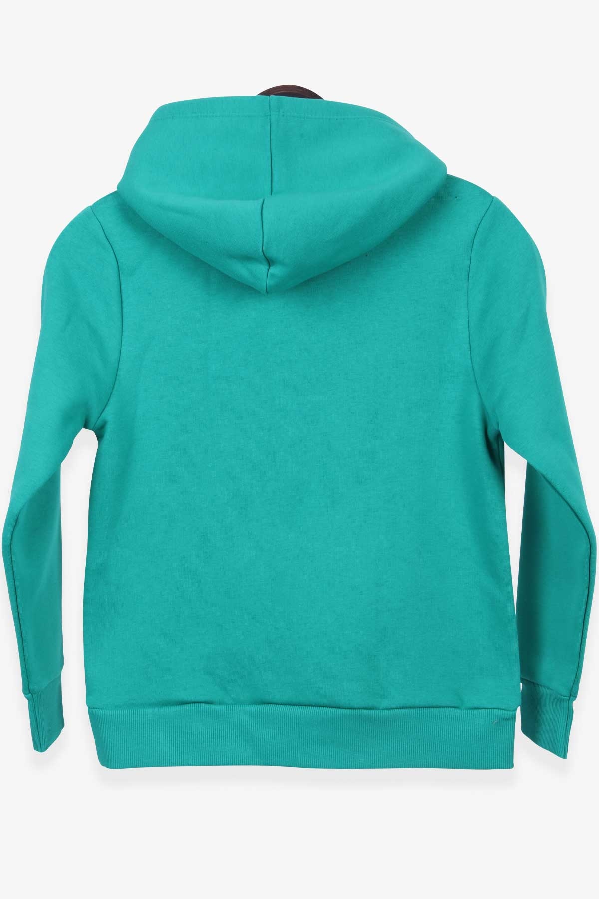 Breeze Erkek Çocuk Sweatshirt Baskılı Kanguru Cepli Yeşil (8-14 Yaş)