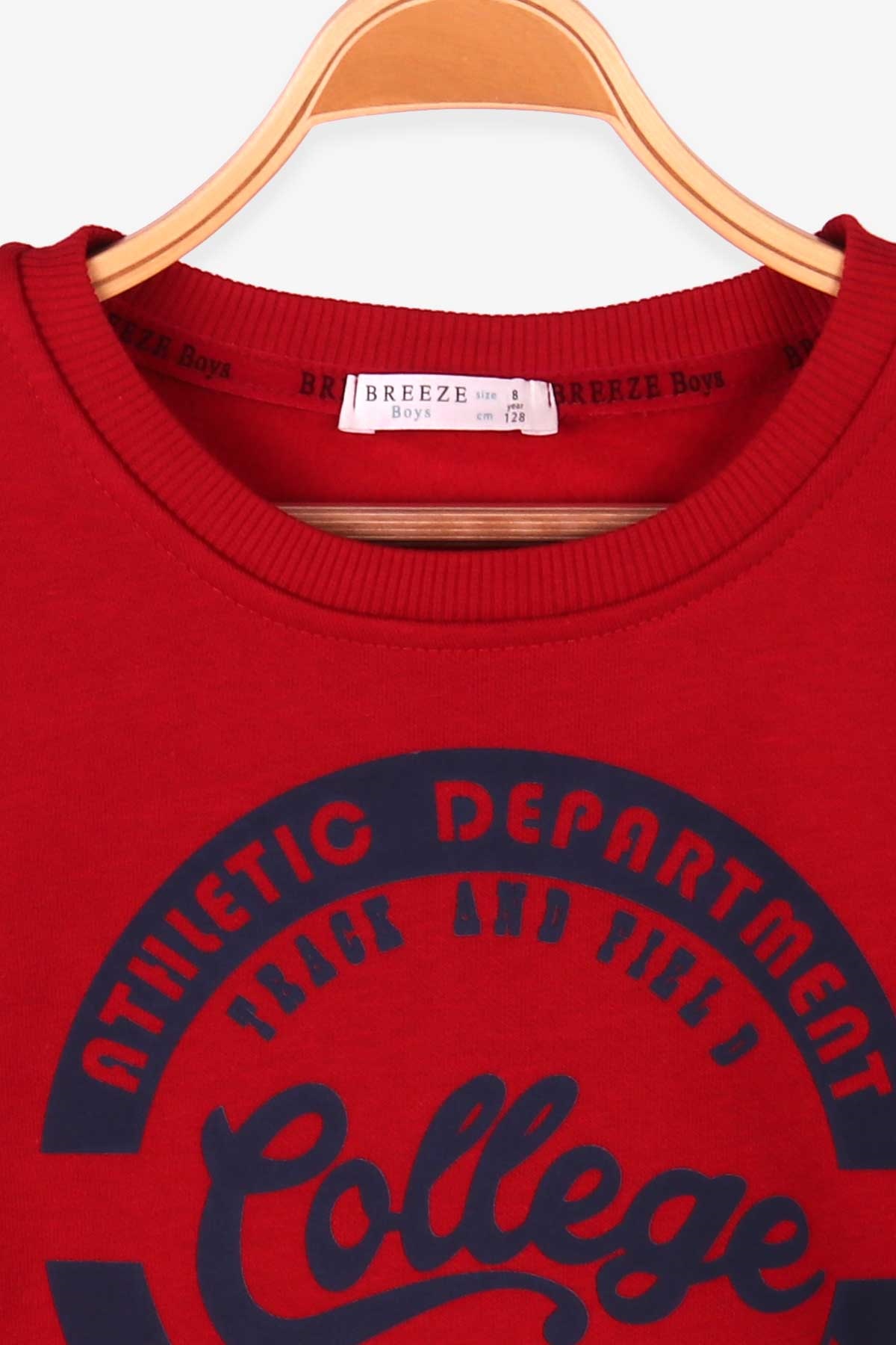 Breeze Erkek Çocuk Sweatshirt Baskılı Kırmızı (8-14 Yaş)