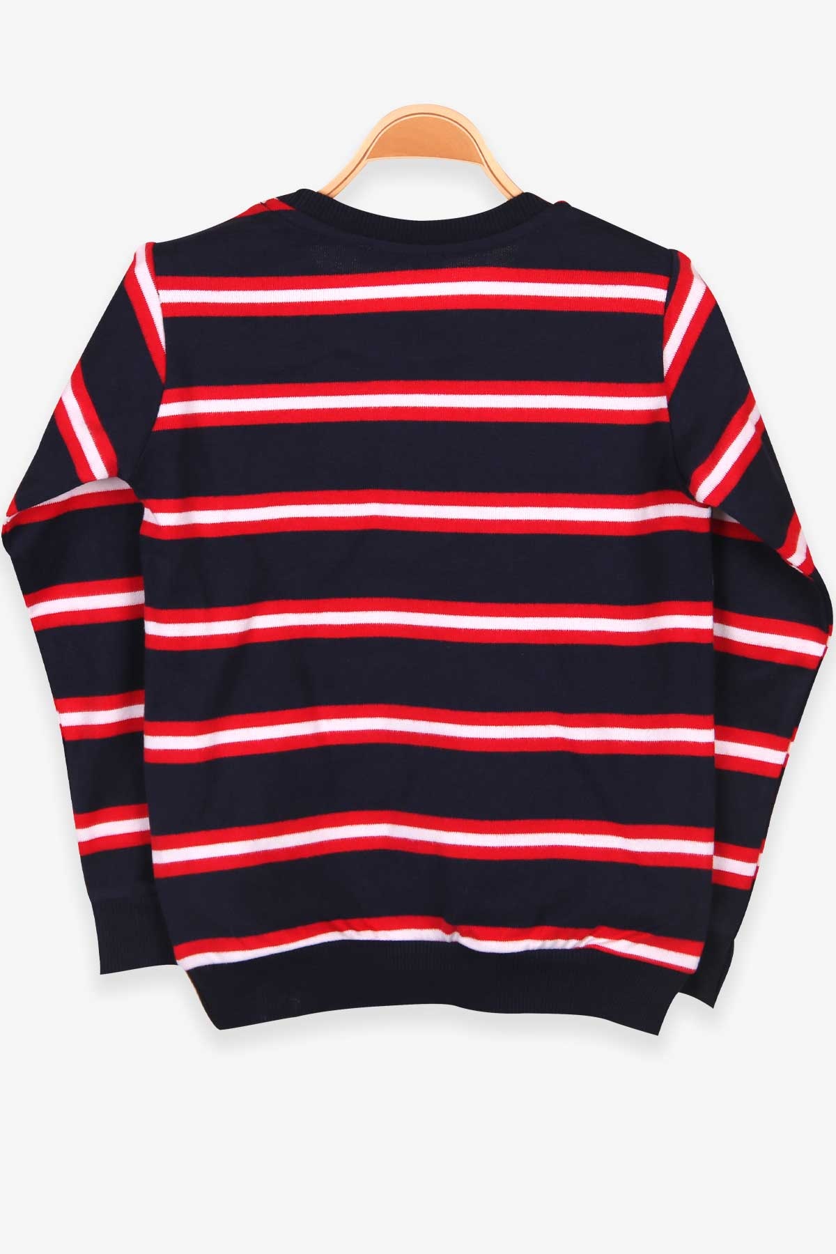 Breeze Erkek Çocuk Sweatshirt Baskılı Çizgili Lacivert (5-10 Yaş)