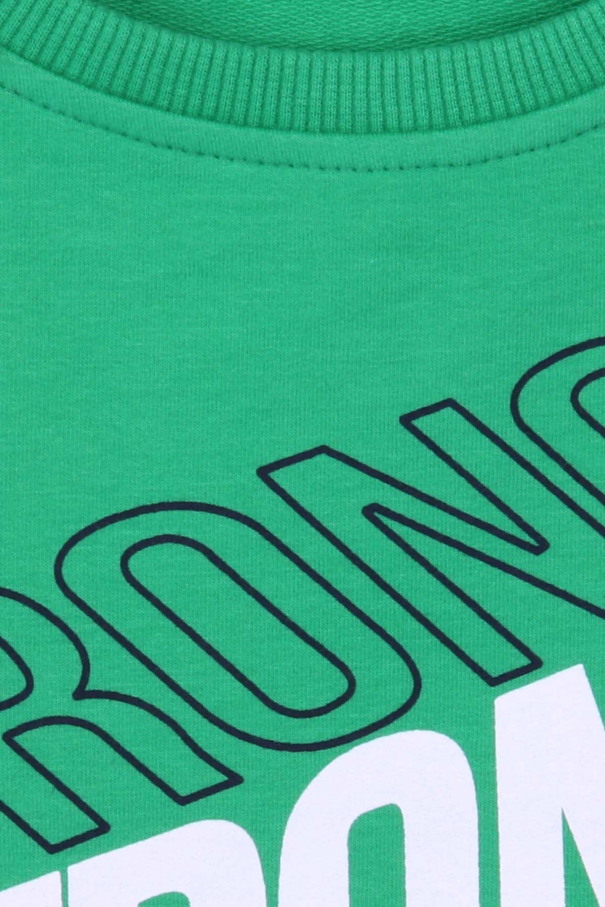 Breeze Erkek Çocuk Sweatshirt Baskılı Yeşil (8-14 Yaş)