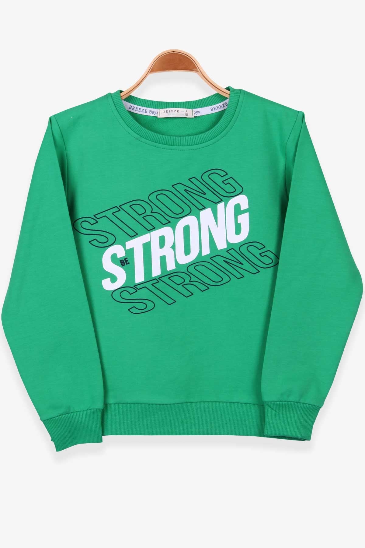Breeze Erkek Çocuk Sweatshirt Baskılı Yeşil (8-14 Yaş)