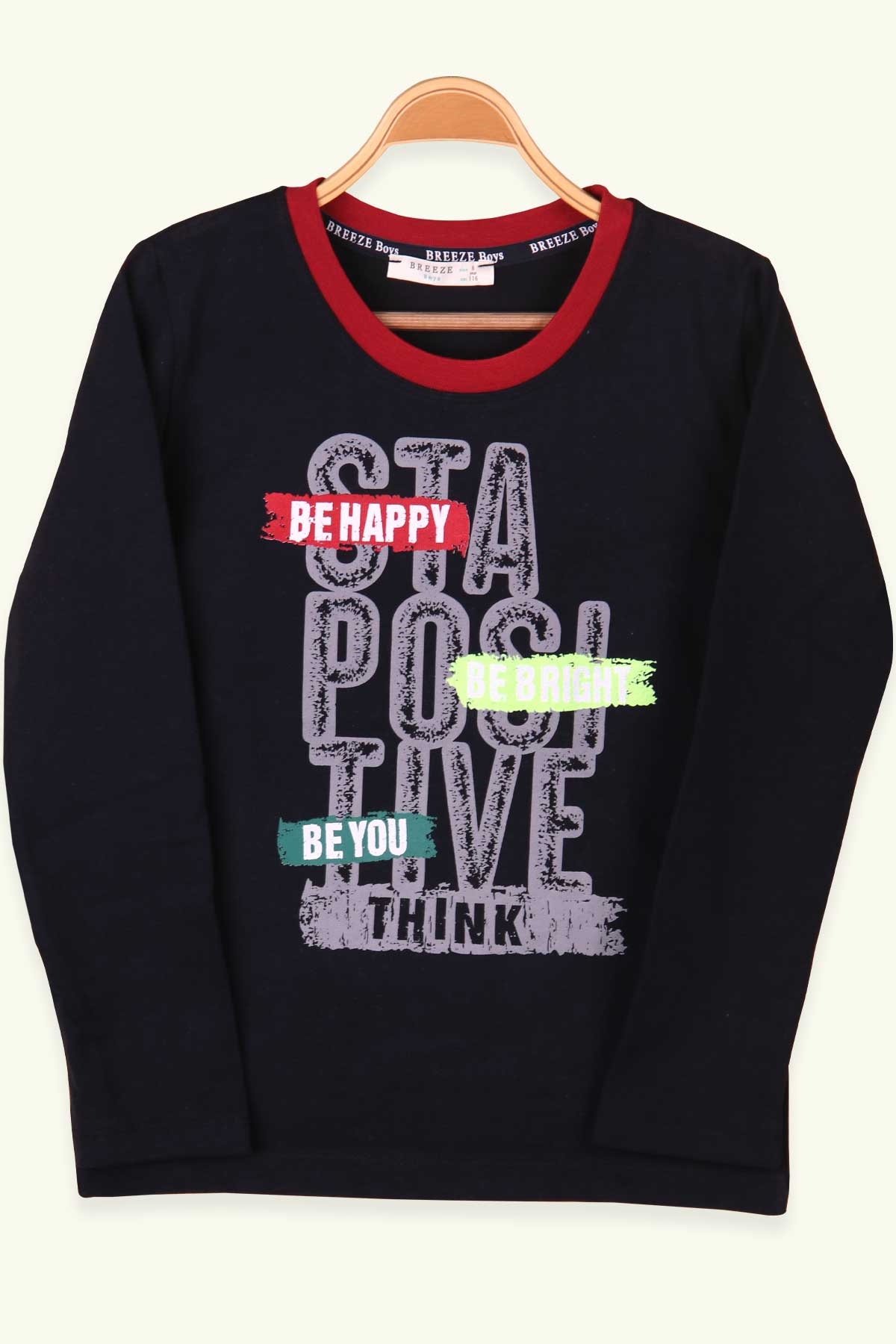 Breeze Erkek Çocuk Sweatshirt Baskılı Siyah (6-12 Yaş)