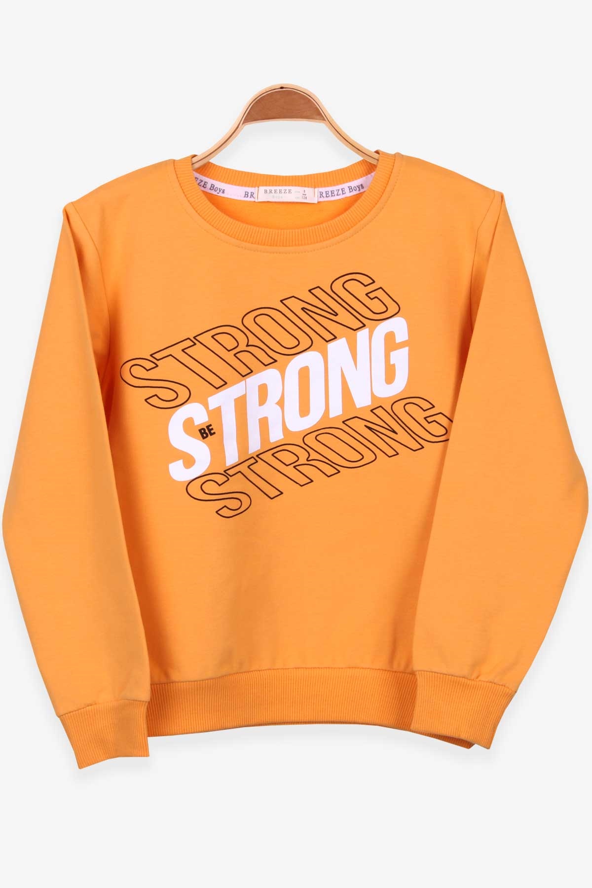 Breeze Erkek Çocuk Sweatshirt Baskılı Hardal Sarı (8-14 Yaş)