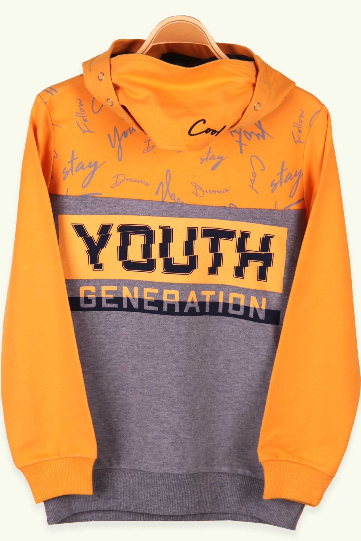 Breeze Erkek Çocuk Sweatshirt Baskılı Hardal Sarı (6-12 Yaş)