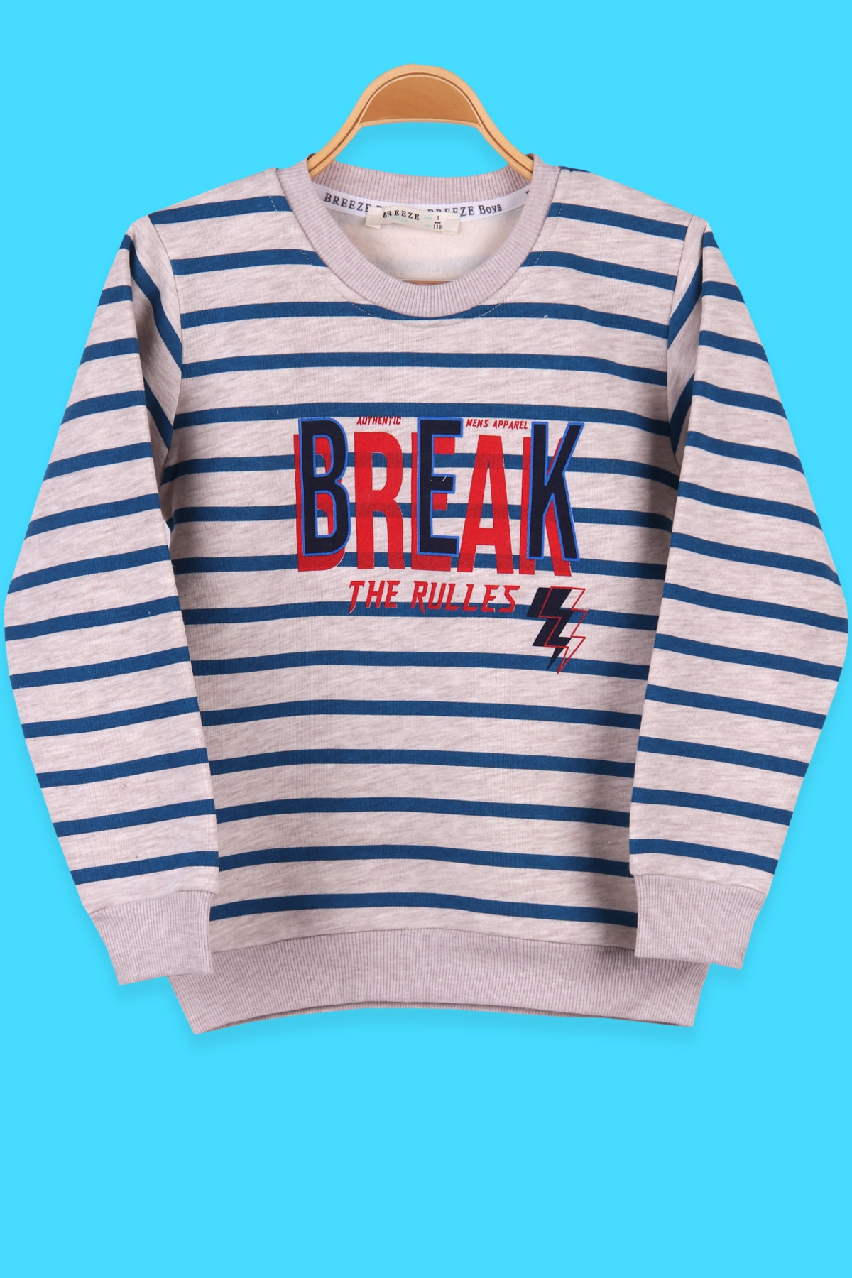 Breeze Erkek Çocuk Sweatshirt Baskılı Bej (5-10 Yaş)