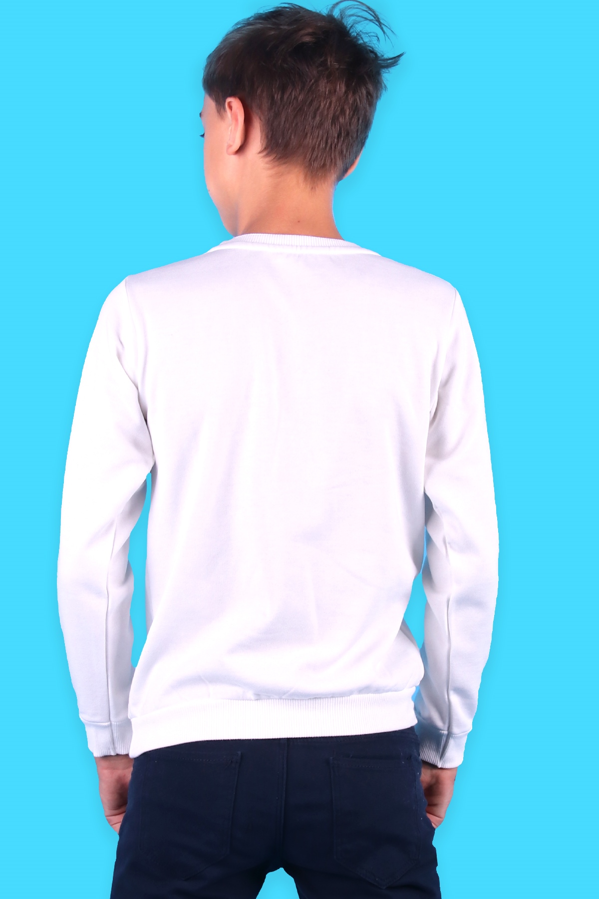 Breeze Erkek Çocuk Sweatshirt Baskılı Ekru (5-10 Yaş)