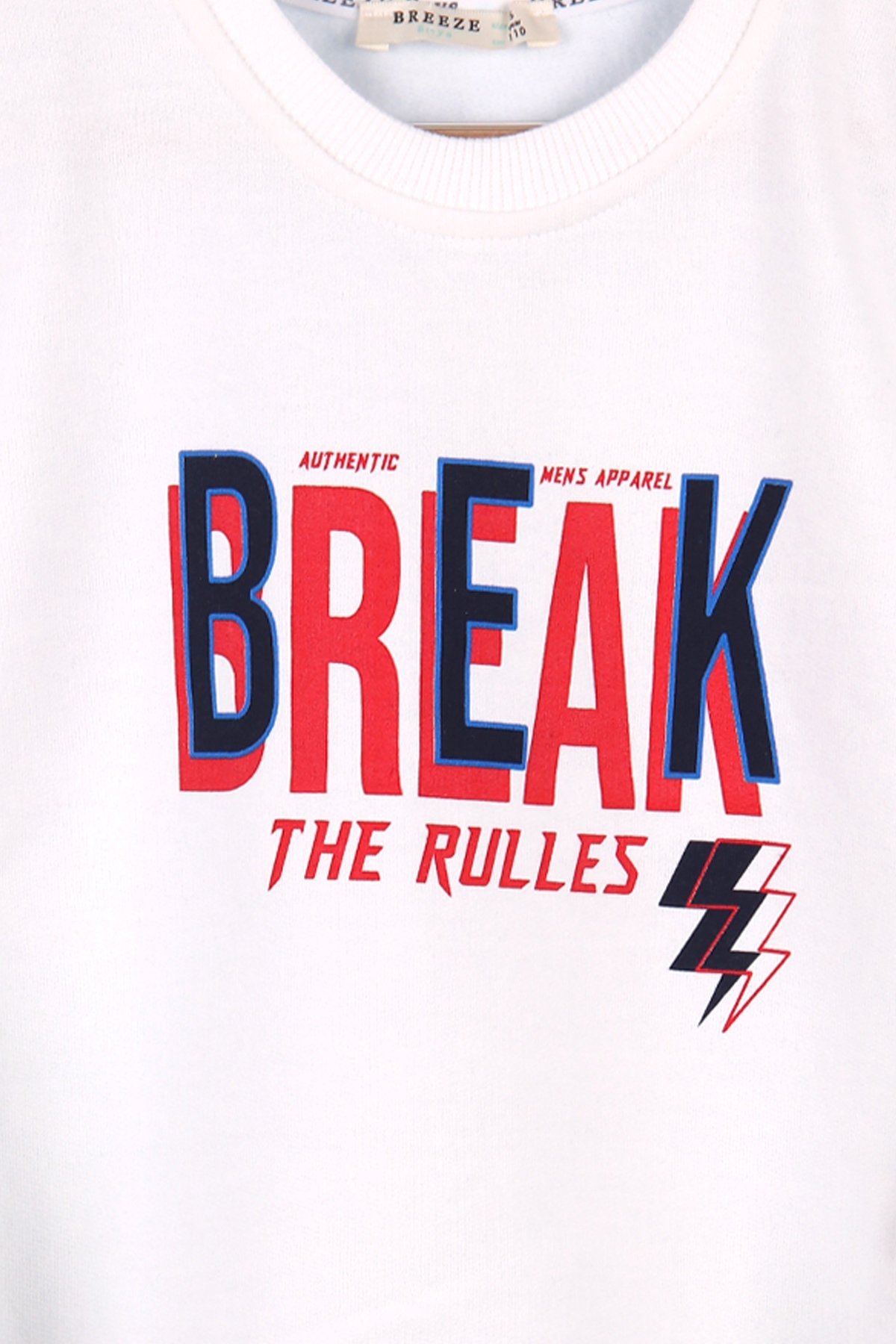 Breeze Erkek Çocuk Sweatshirt Baskılı Ekru (5-10 Yaş)