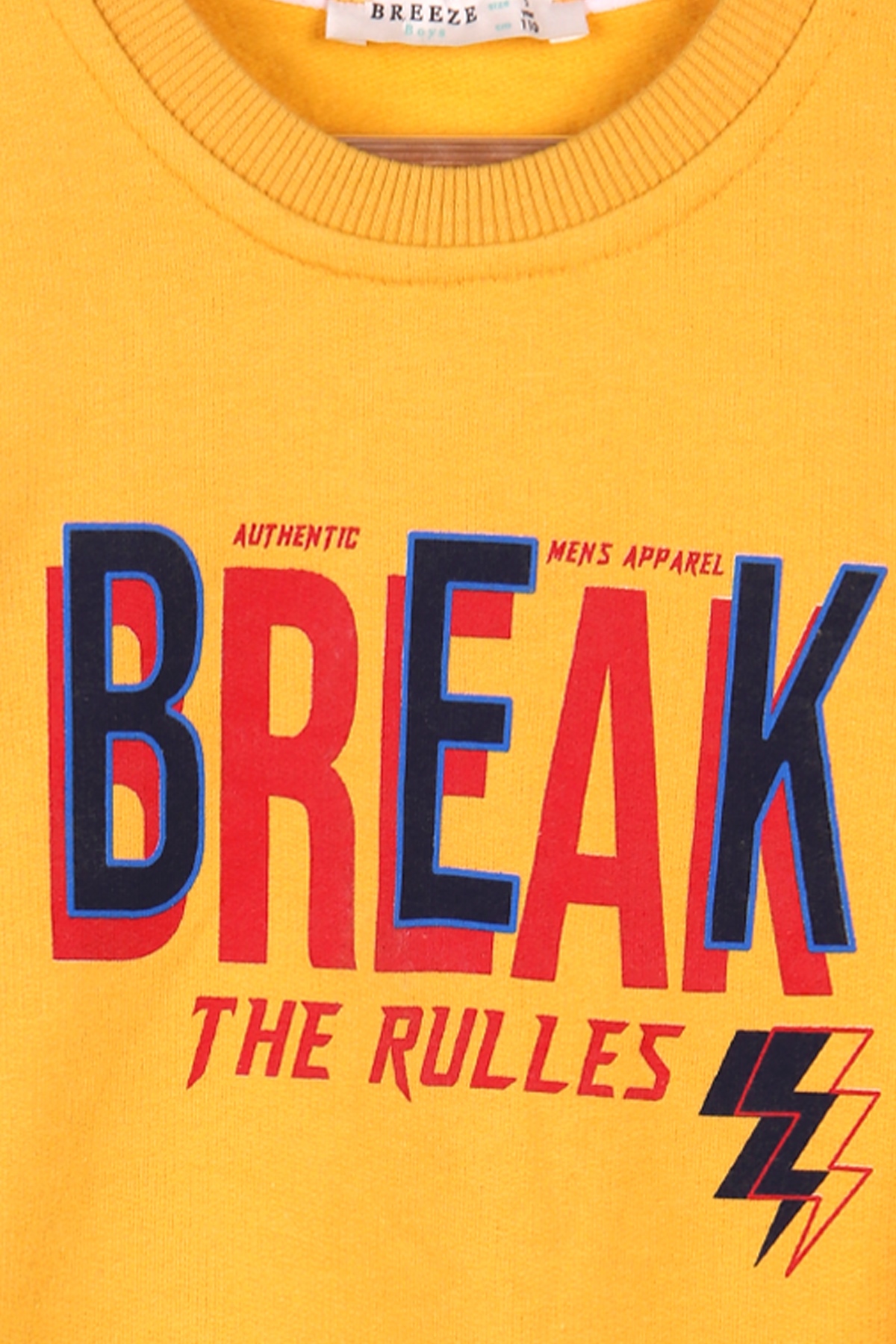 Breeze Erkek Çocuk Sweatshirt Baskılı Sarı (5-10 Yaş)