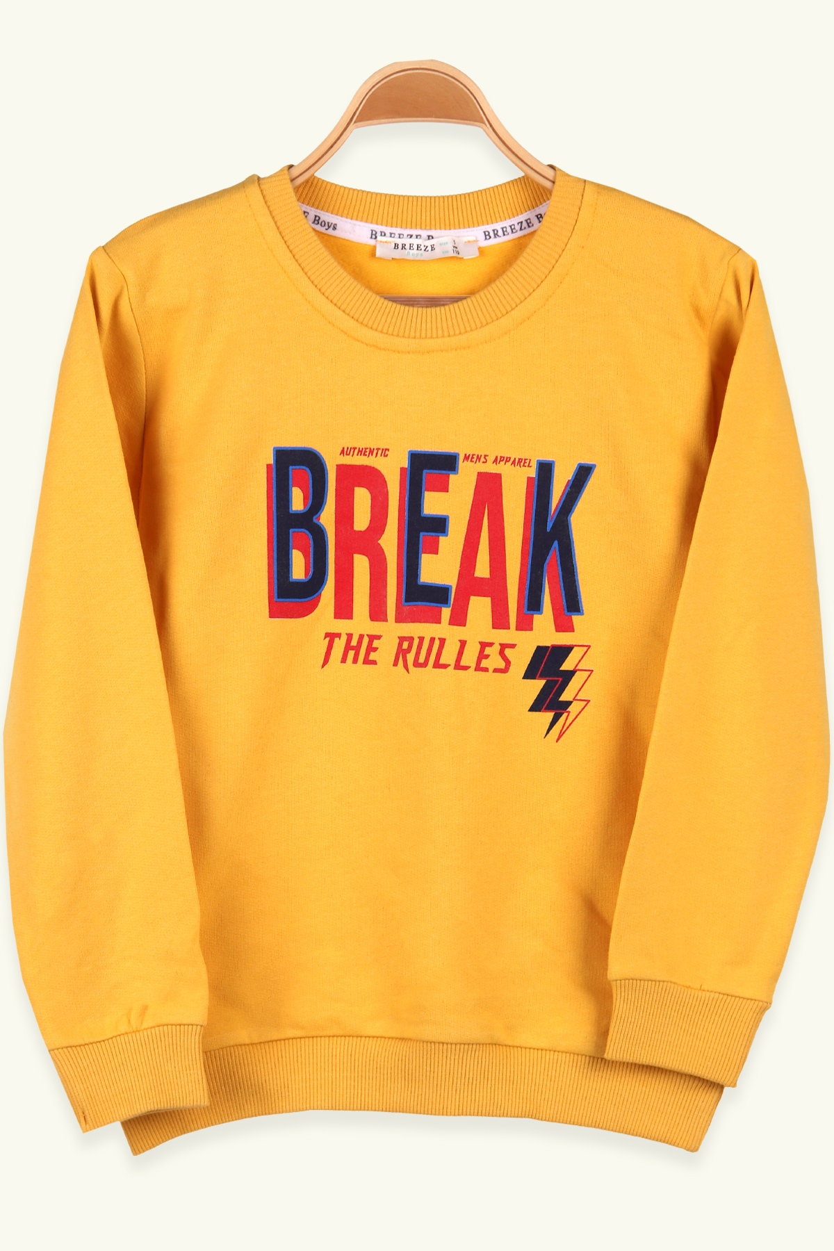 Breeze Erkek Çocuk Sweatshirt Baskılı Sarı (5-10 Yaş)