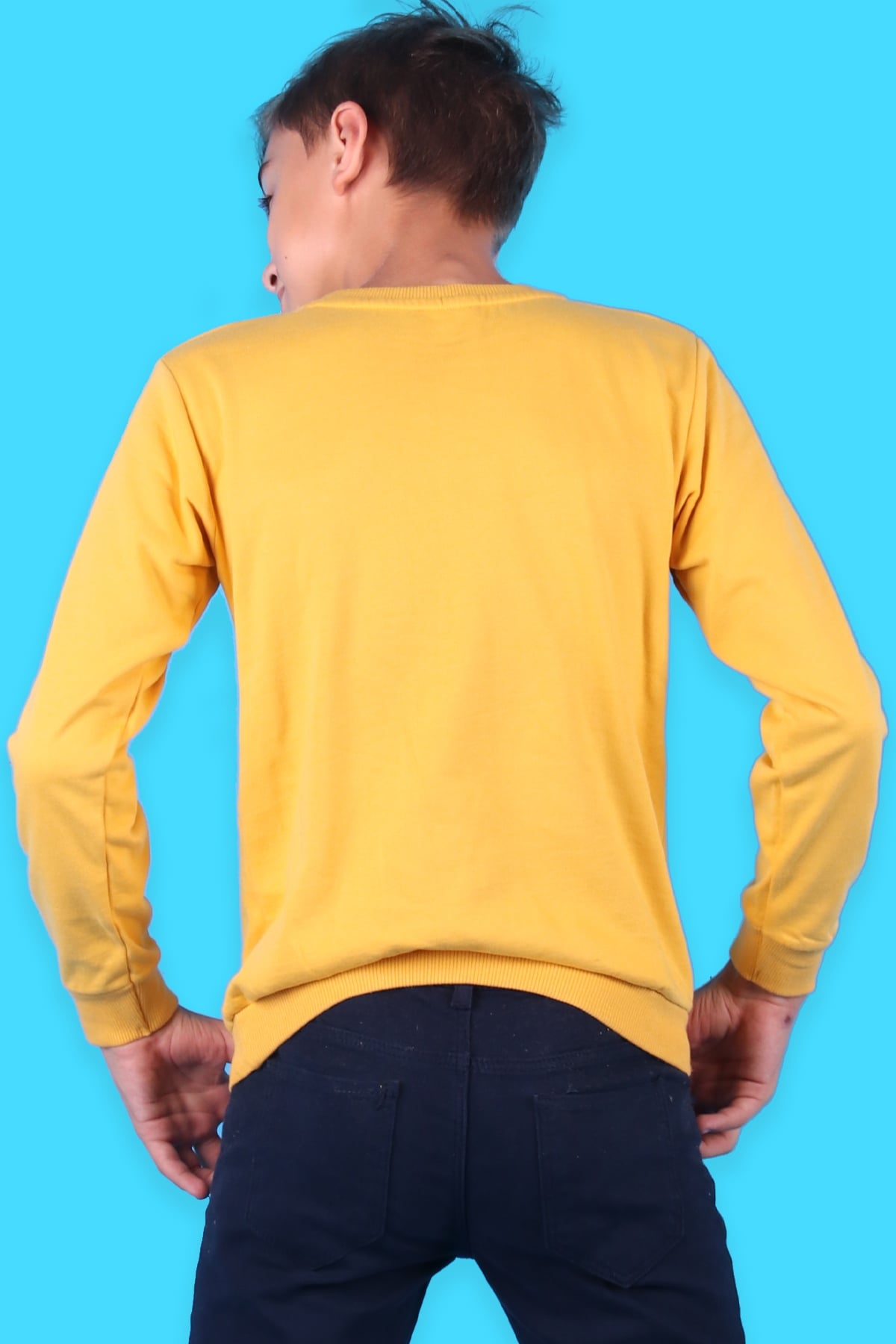 Breeze Erkek Çocuk Sweatshirt Baskılı Sarı (5-10 Yaş)