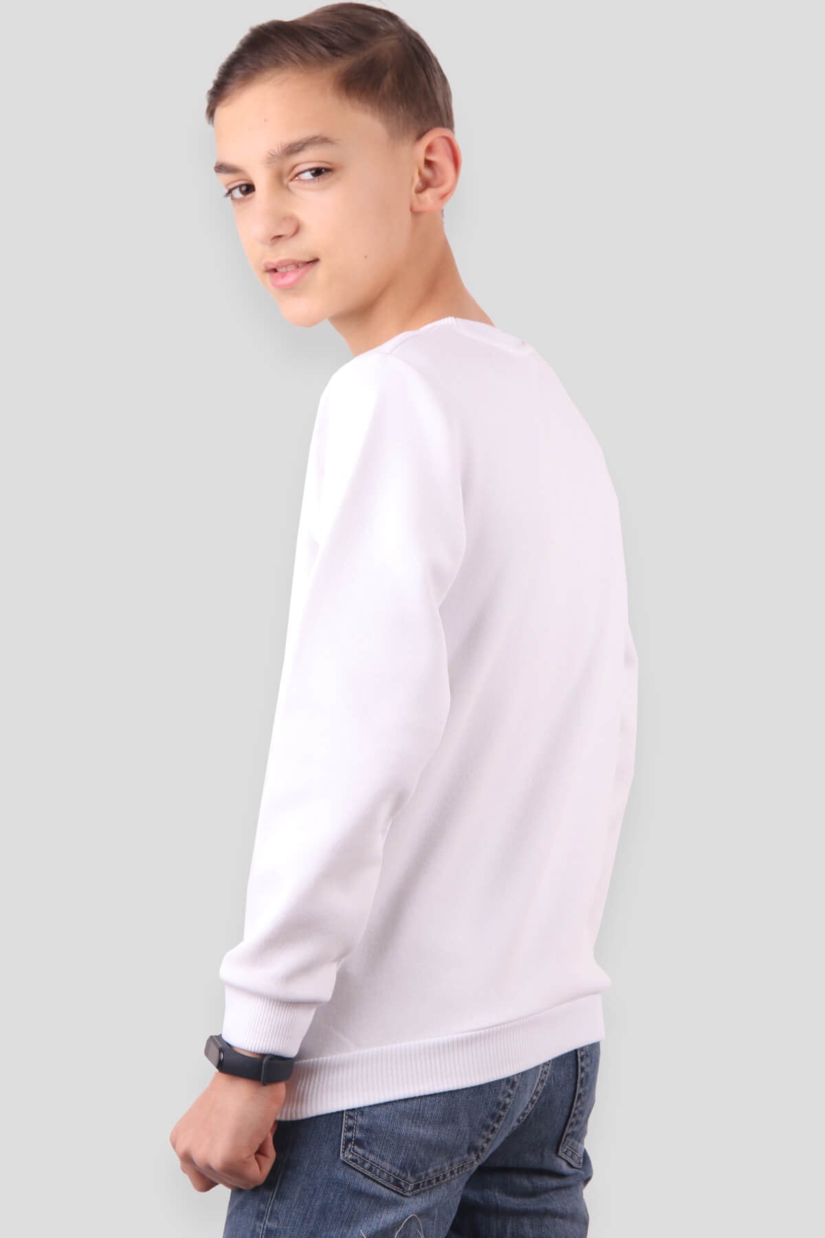 Breeze Erkek Çocuk Sweatshirt Beyaz (5-10 Yaş)