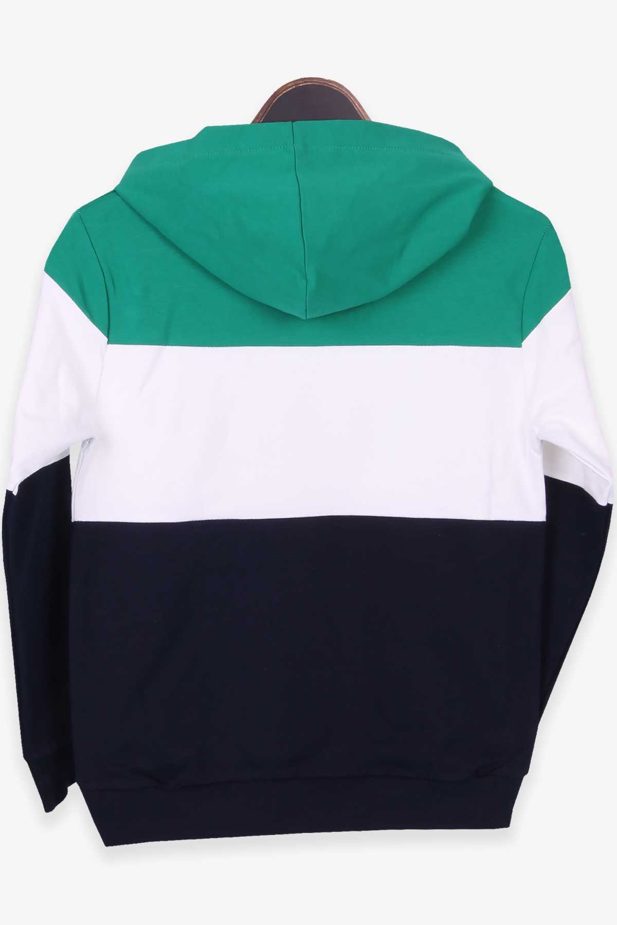 Breeze Erkek Çocuk Sweatshirt Blok Desenli Koyu Yeşil (9-14 Yaş)