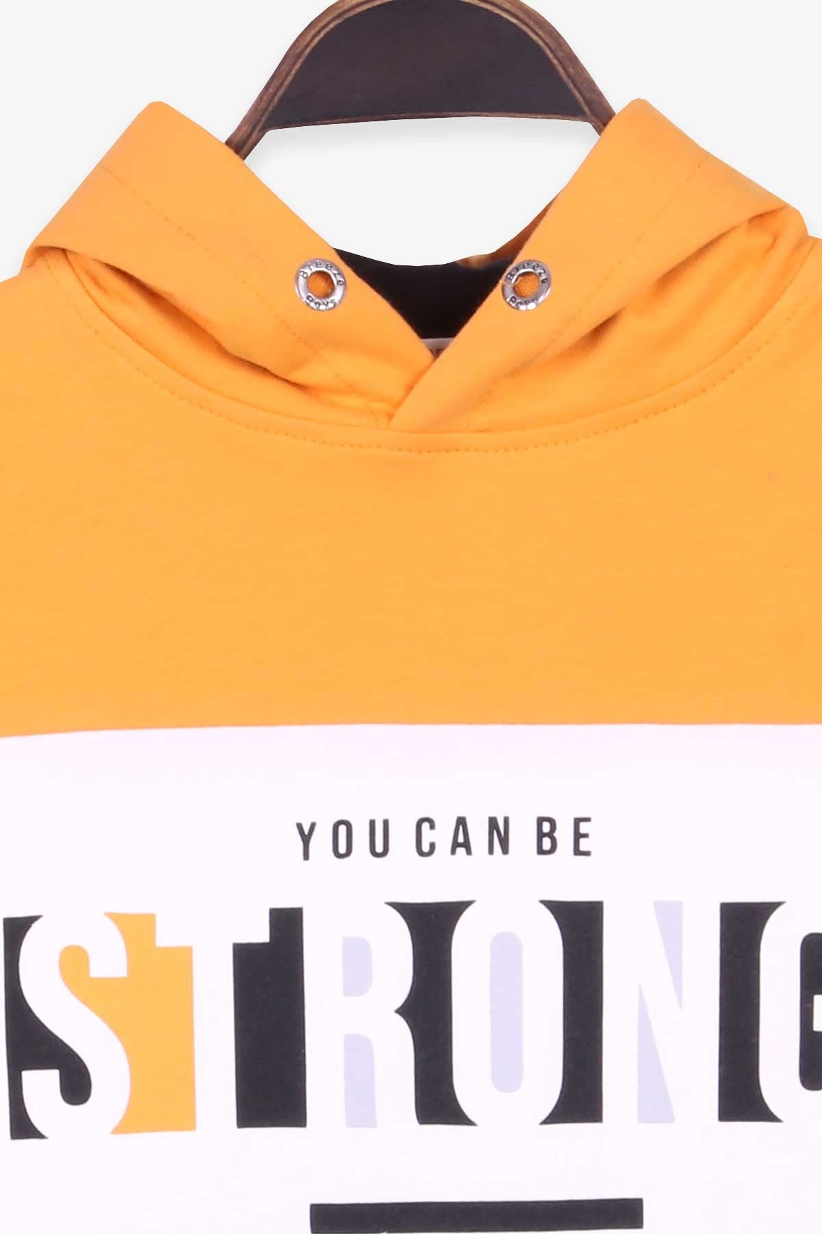 Breeze Erkek Çocuk Sweatshirt Blok Desenli Hardal Sarı (9-14 Yaş)