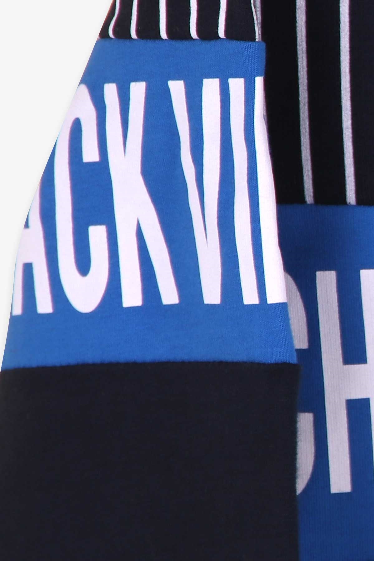Breeze Erkek Çocuk Sweatshirt Çizgi Detaylı Baskılı Lacivert (9-14 Yaş)