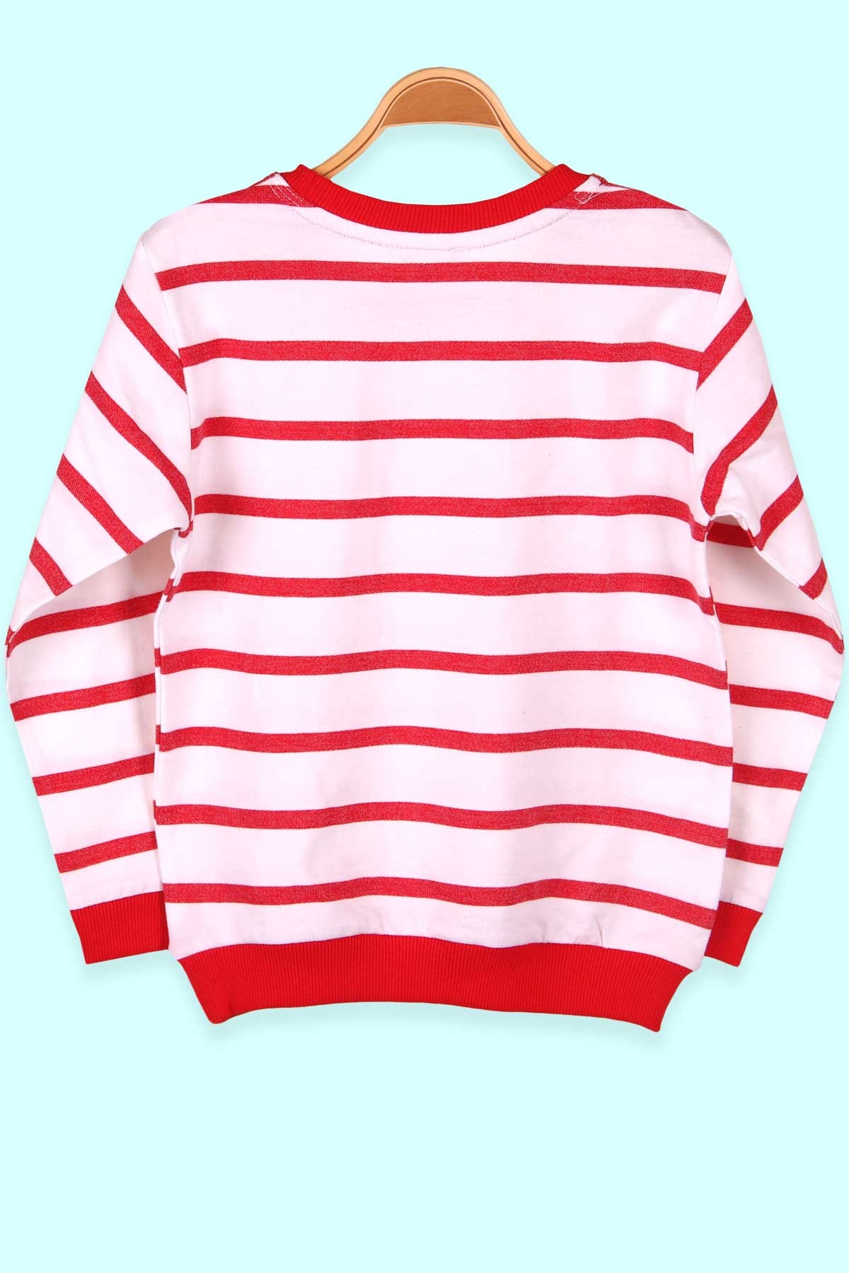 Breeze Erkek Çocuk Sweatshirt Çizgili Beyaz (5-10 Yaş)
