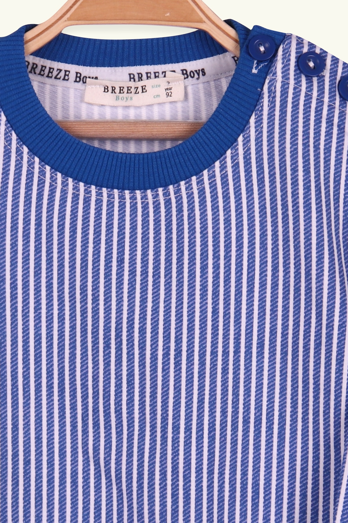 Breeze Erkek Çocuk Sweatshirt Çizgili Mavi (2-6 Yaş)