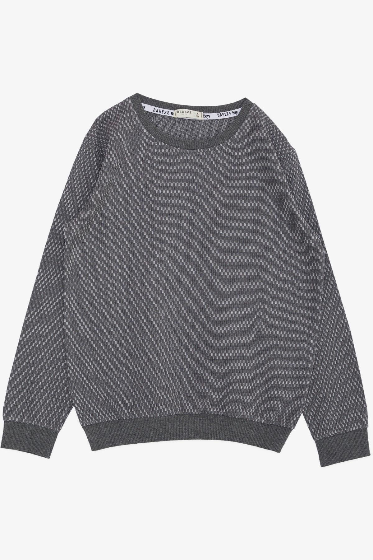 Breeze Erkek Çocuk Sweatshirt Desenli Gri (4-8 Yaş)