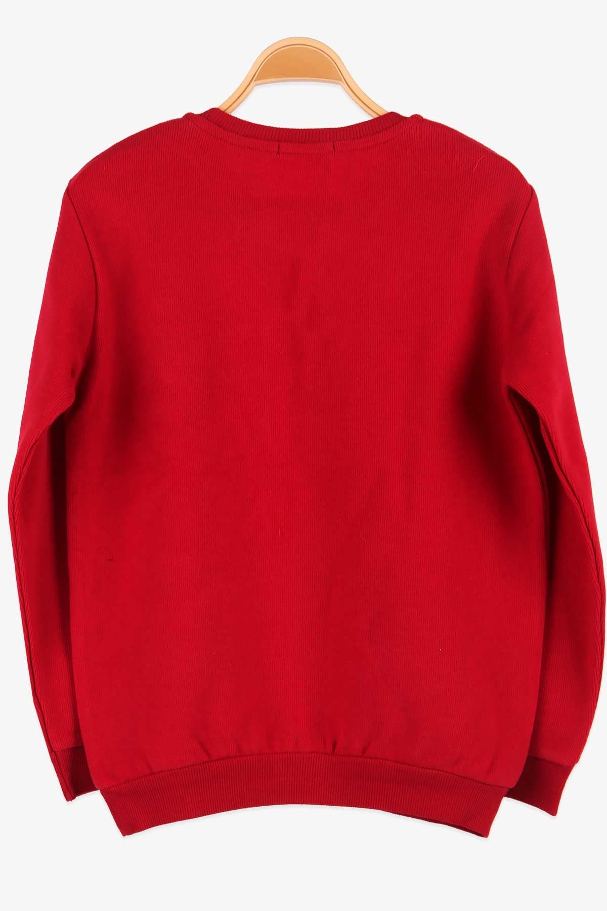 Breeze Erkek Çocuk Sweatshirt Desenli Kırmızı (9-10 Yaş)