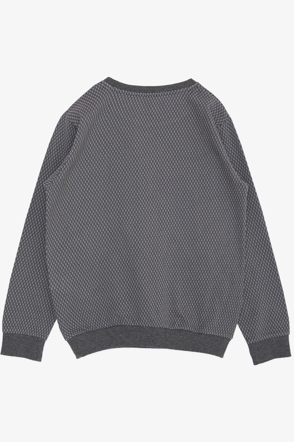 Breeze Erkek Çocuk Sweatshirt Desenli Gri (4-8 Yaş)
