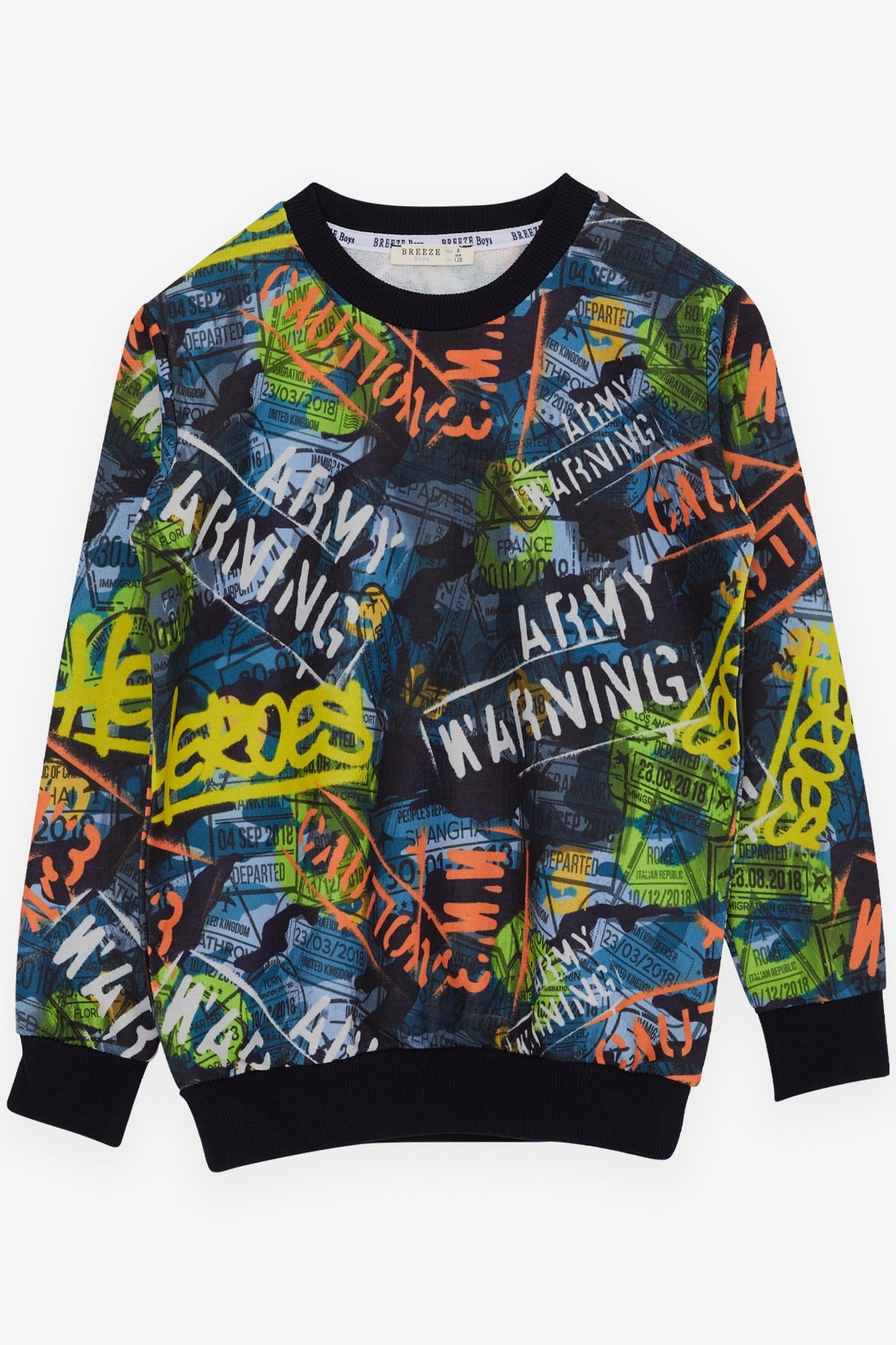 Breeze Erkek Çocuk Sweatshirt Desenli Karışık Renk (8 Yaş)