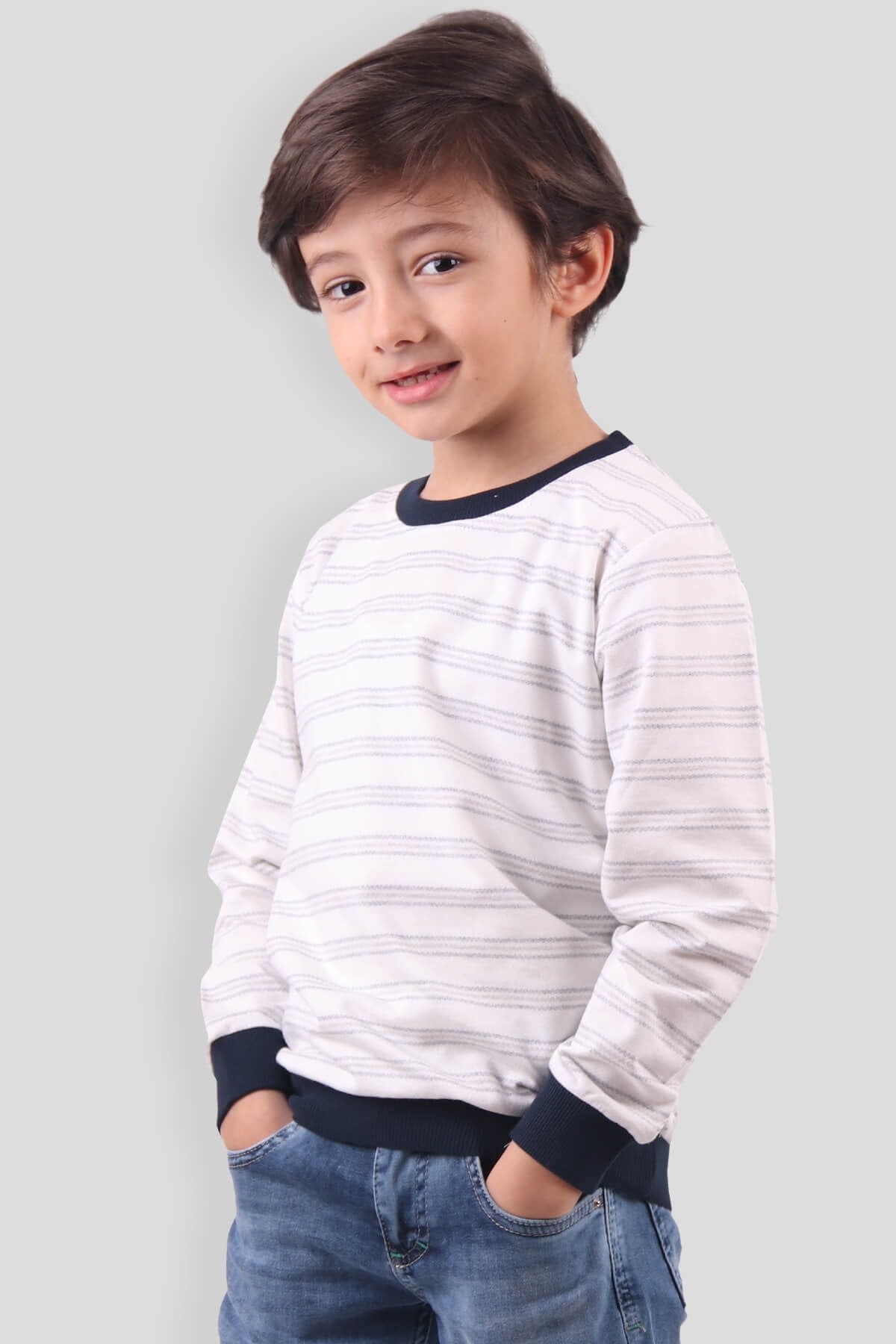 Breeze Erkek Çocuk Sweatshirt Ekru (5-10 Yaş)