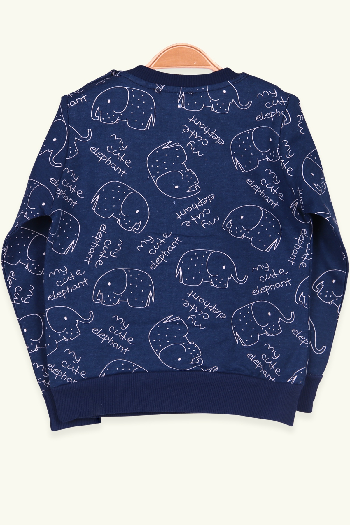 Breeze Erkek Çocuk Sweatshirt Fil Desenli İndigo (2-6 Yaş)
