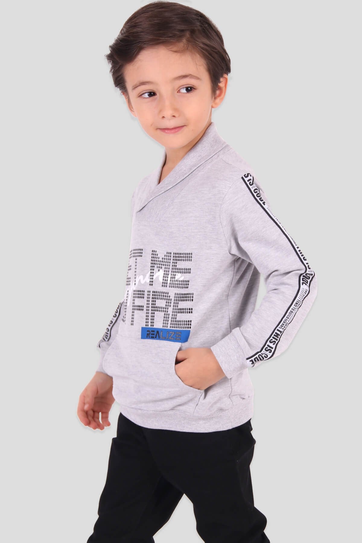 Breeze Erkek Çocuk Sweatshirt Gri (6-12 Yaş)