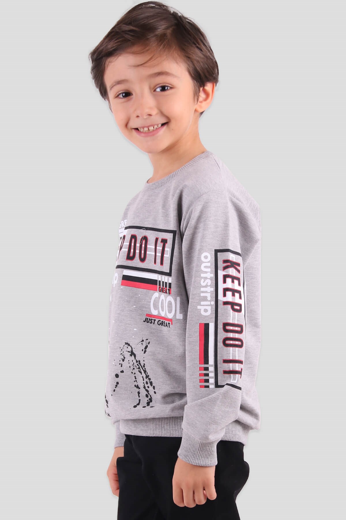 Breeze Erkek Çocuk Sweatshirt Gri (6-12 Yaş)