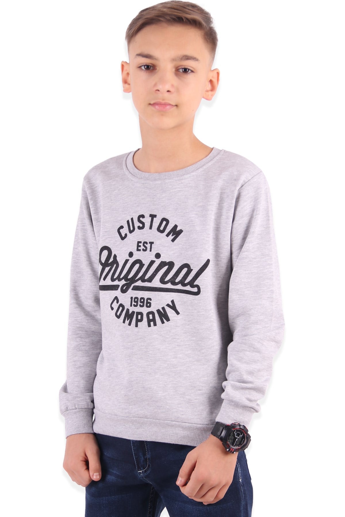 Breeze Erkek Çocuk Sweatshirt Gri (8-14 Yaş)