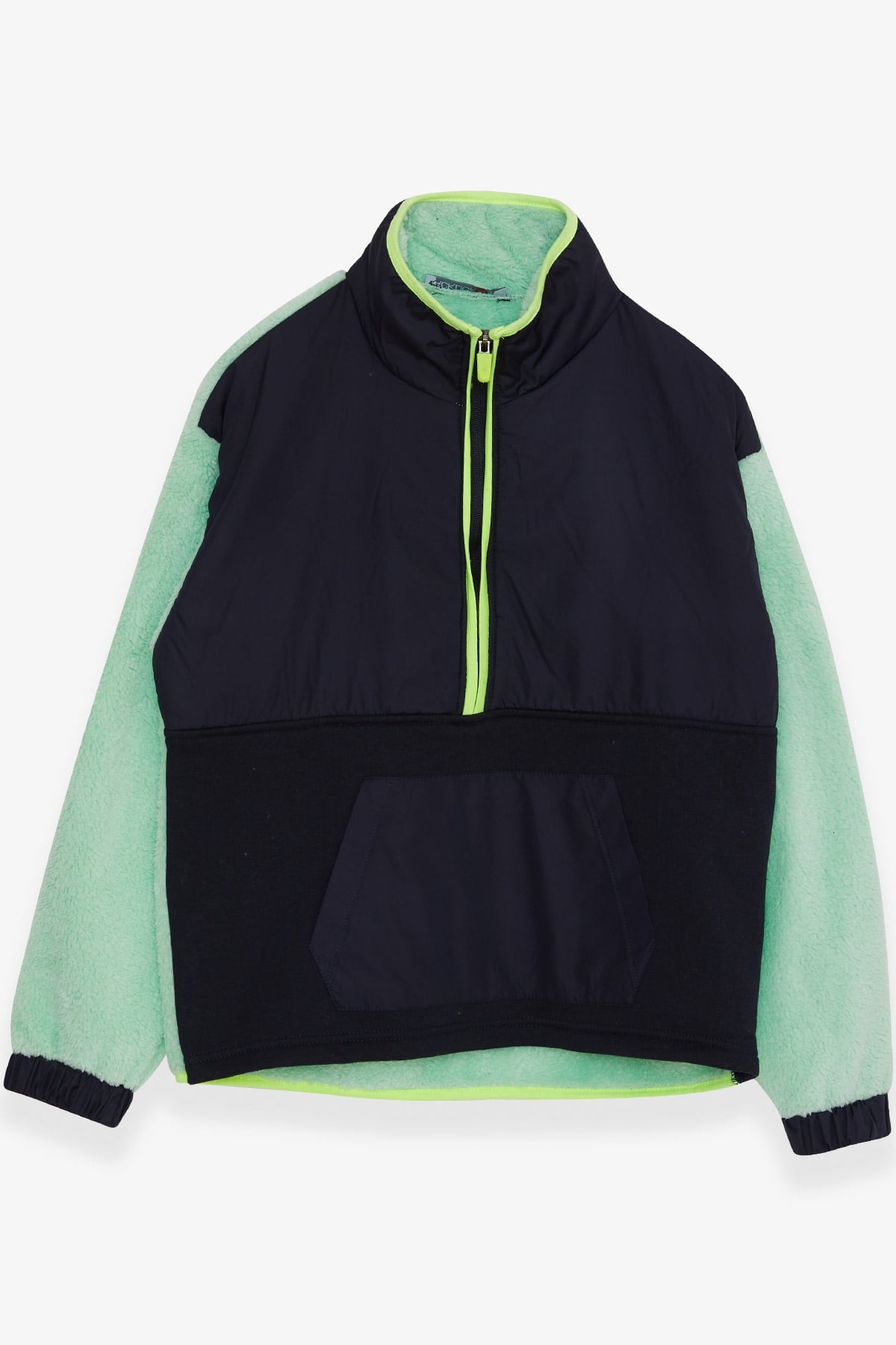 Breeze Erkek Çocuk Sweatshirt Kanguru Cepli Su Yeşili (10-14 Yaş)