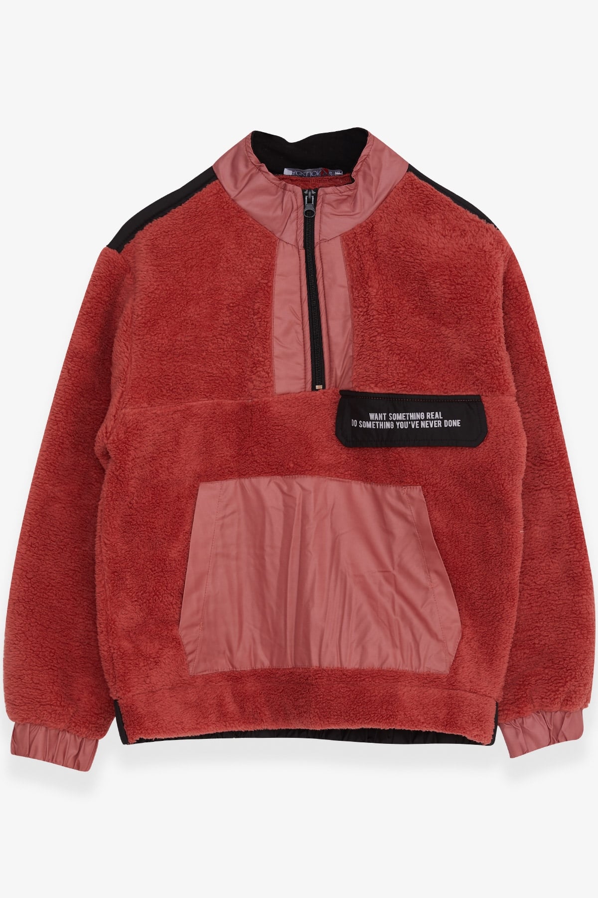 Breeze Erkek Çocuk Sweatshirt Kanguru Cepli Mercan (10-14 Yaş)