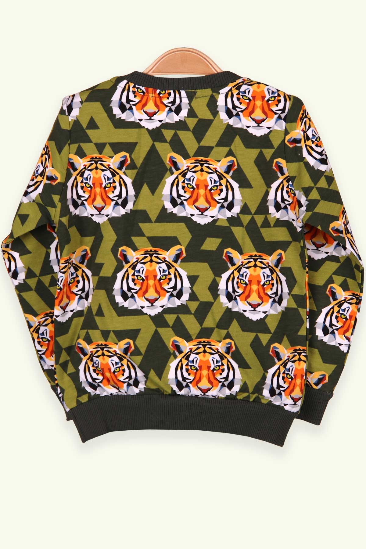 Breeze Erkek Çocuk Sweatshirt Kaplanlı Yeşil (1.5-5 Yaş)