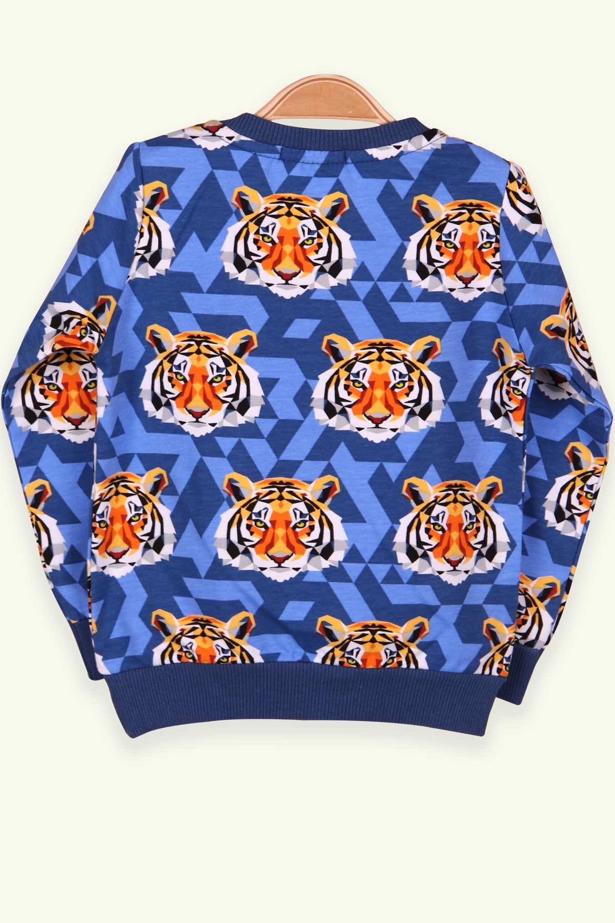 Breeze Erkek Çocuk Sweatshirt Kaplanlı Mavi (1.5-5 Yaş)