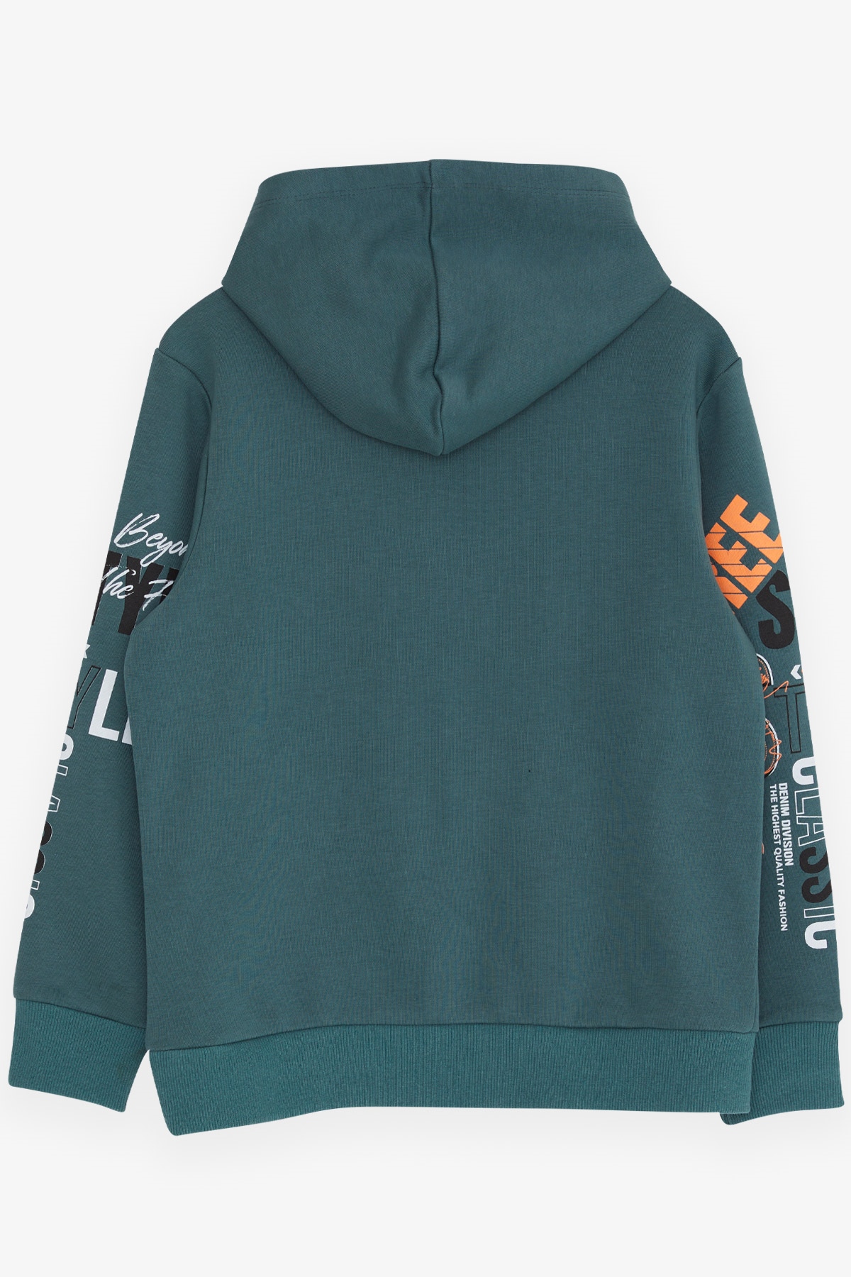 Breeze Erkek Çocuk Sweatshirt Kapüşonlu Kanguru Cepli Petrol Yeşili (10-11 Yaş)