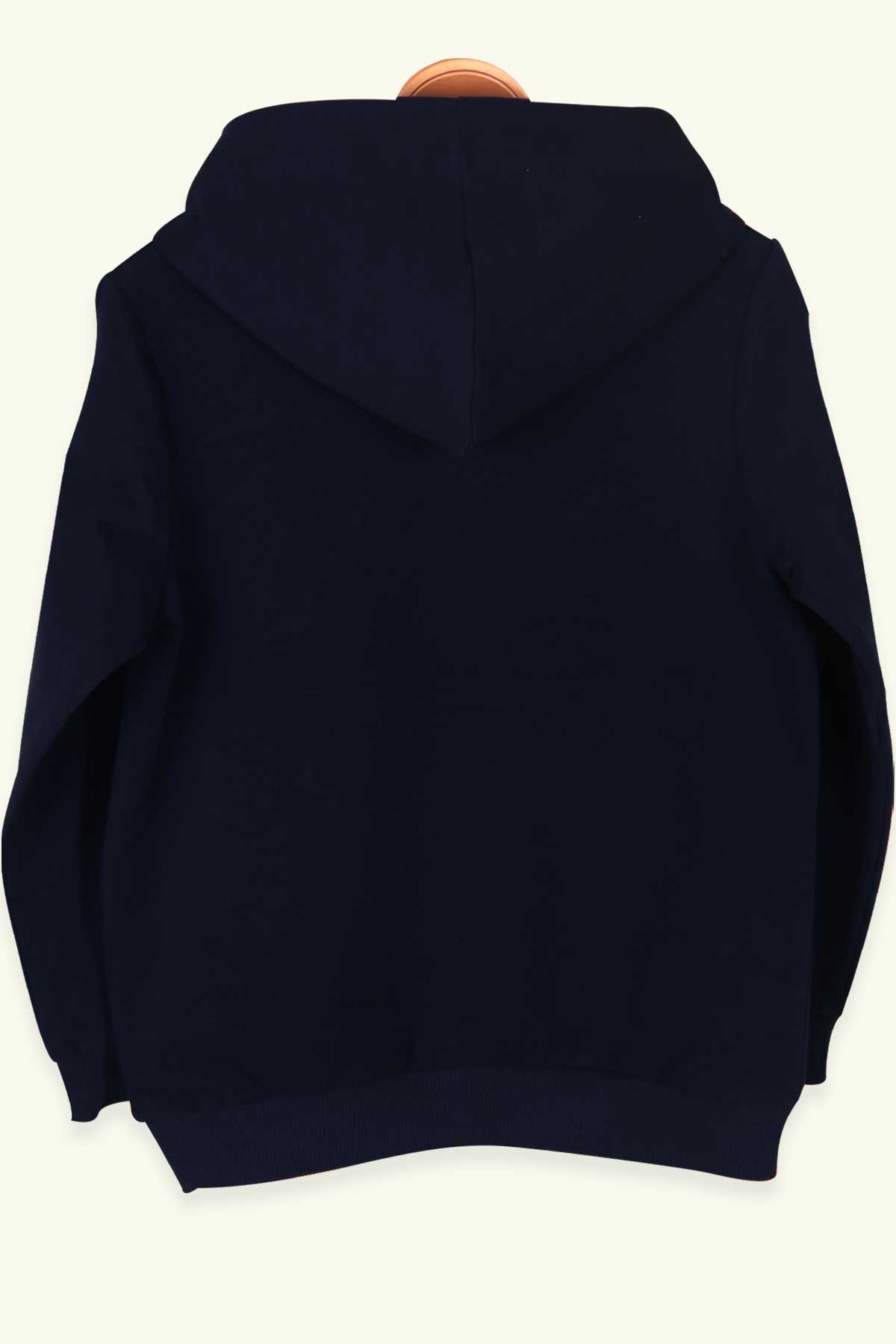 Breeze Erkek Çocuk Sweatshirt Kapüşonlu Kaykay Nakışlı Maskeli Lacivert (6-12 Yaş)