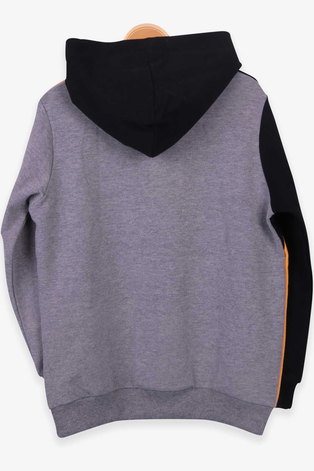 Breeze Erkek Çocuk Sweatshirt Kapüşonlu Maskeli Hardal Sarı (9-15 Yaş)