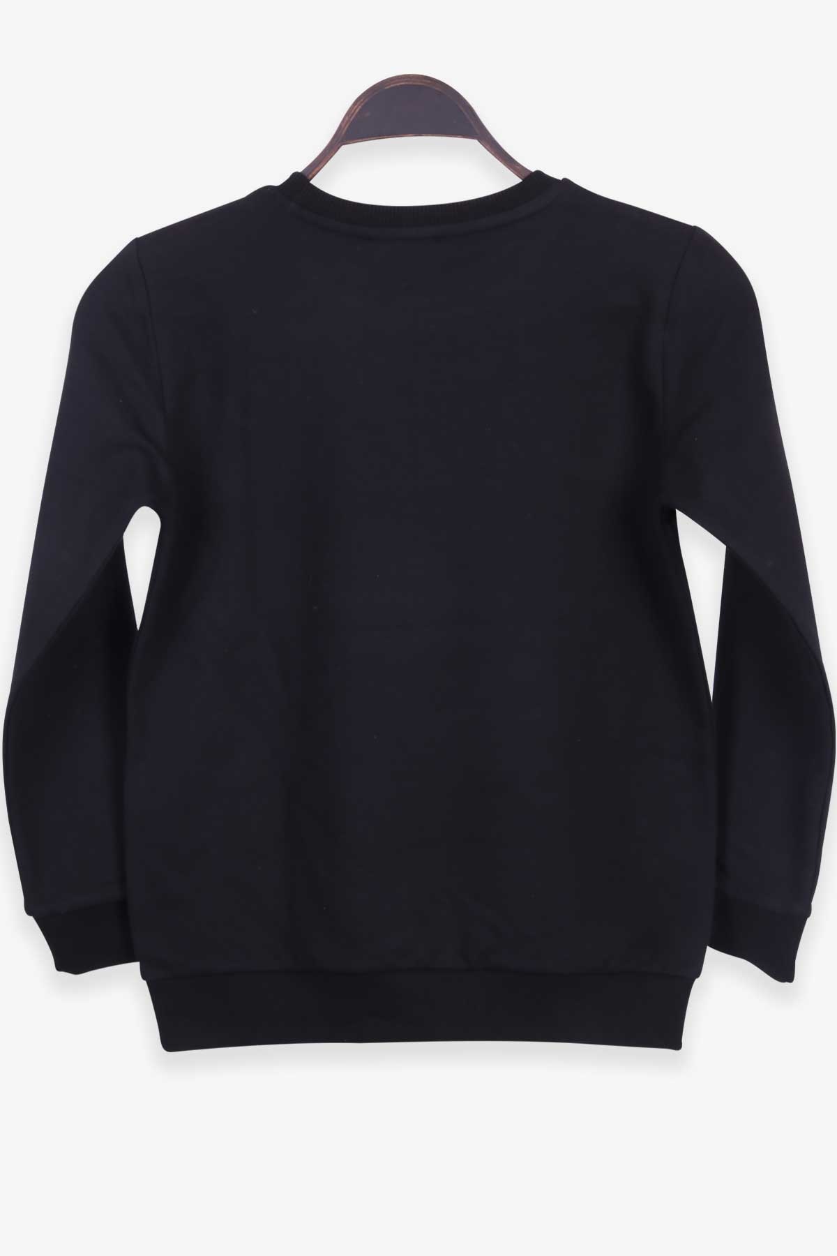 Breeze Erkek Çocuk Sweatshirt Kaykay Baskılı Siyah (9-14 Yaş)