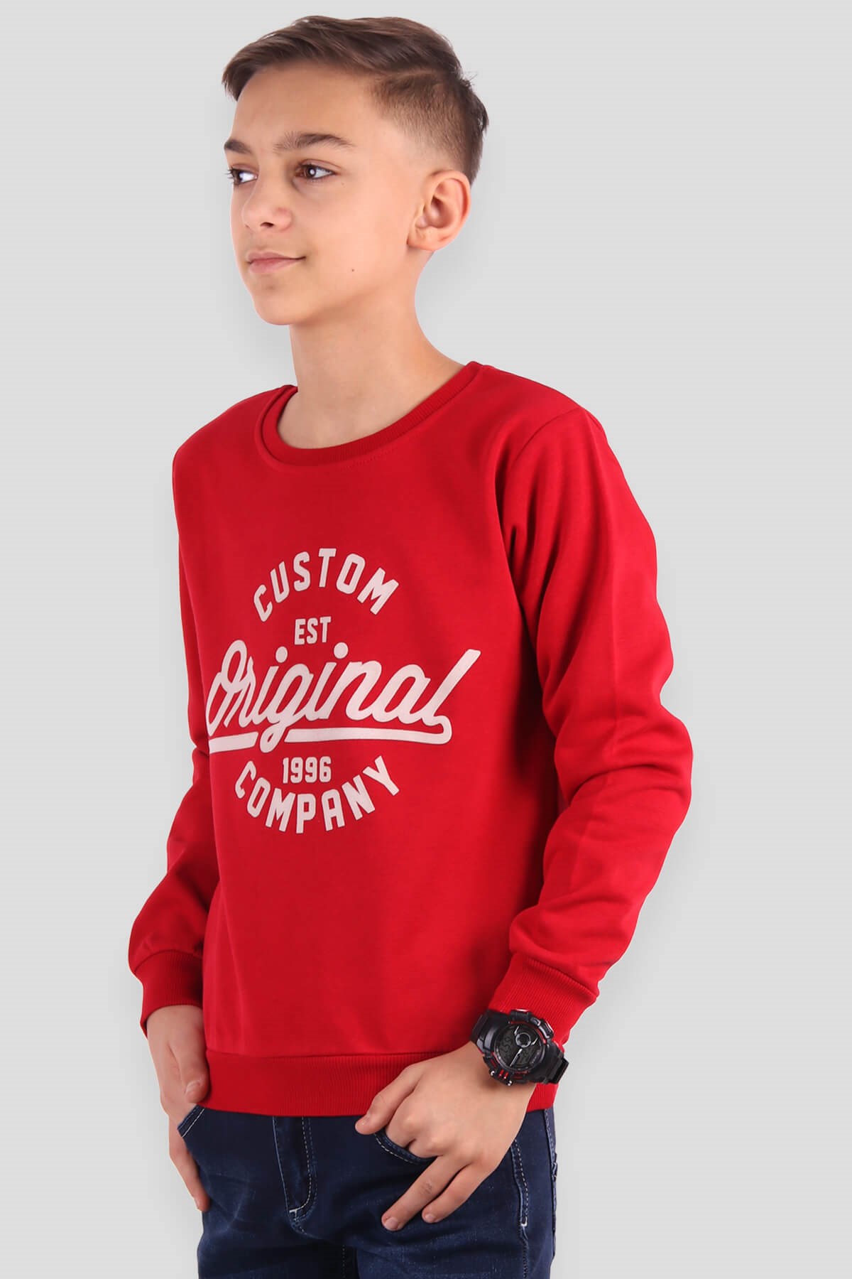 Breeze Erkek Çocuk Sweatshirt Kırmızı (8-14 Yaş)