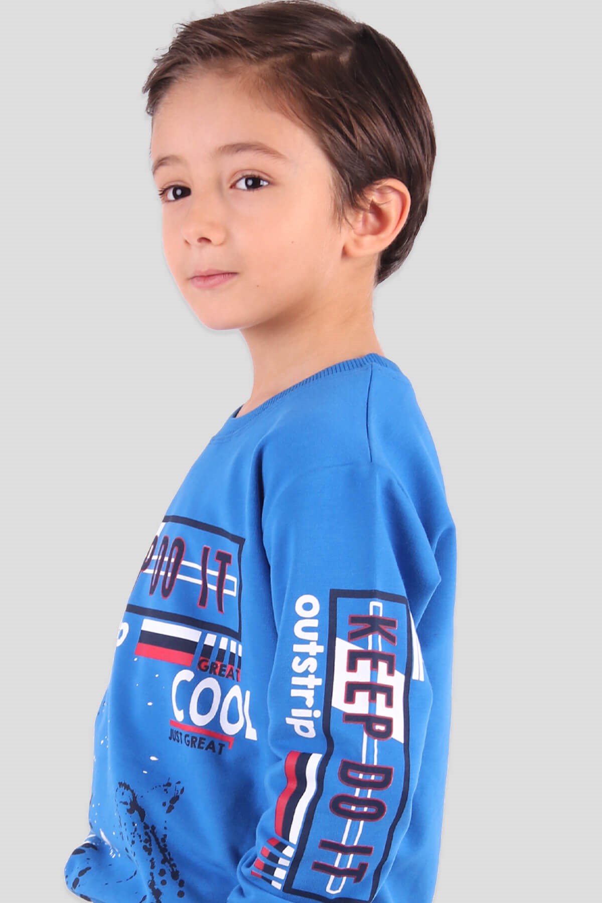 Breeze Erkek Çocuk Sweatshirt Mavi (6-12 Yaş)