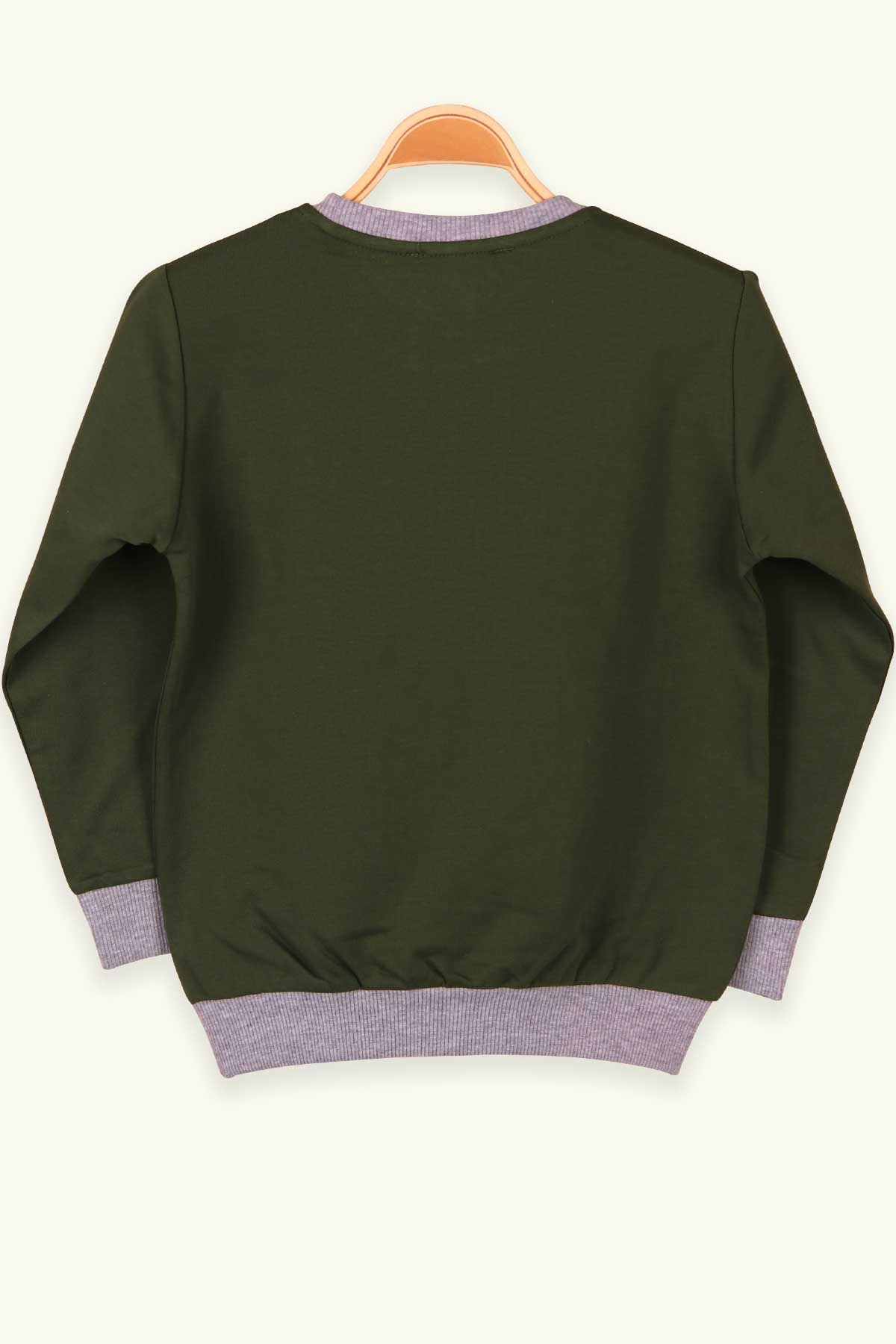 Breeze Erkek Çocuk Sweatshirt Nakışlı Koyu Yeşil (5-9 Yaş)