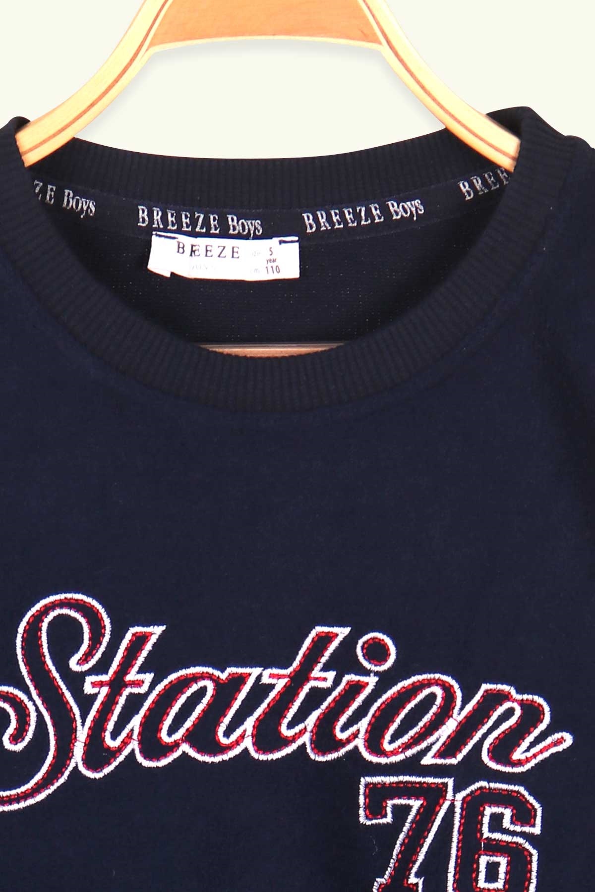 Breeze Erkek Çocuk Sweatshirt Nakışlı Lacivert (5-10 Yaş)