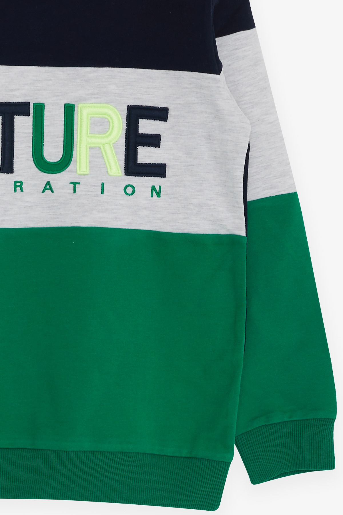 Breeze Erkek Çocuk Sweatshirt Renkli Nakışlı Lacivert (7-12 Yaş)