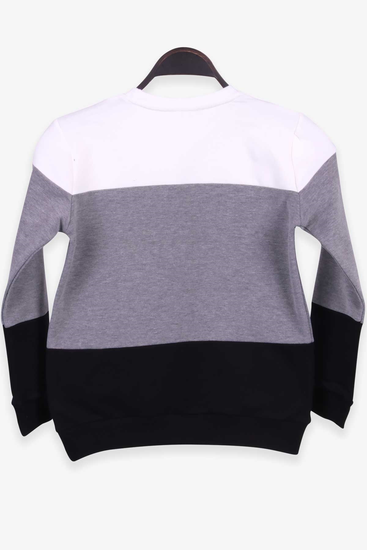 Breeze Erkek Çocuk Sweatshirt Strong Nakışlı Füme (8-14 Yaş)